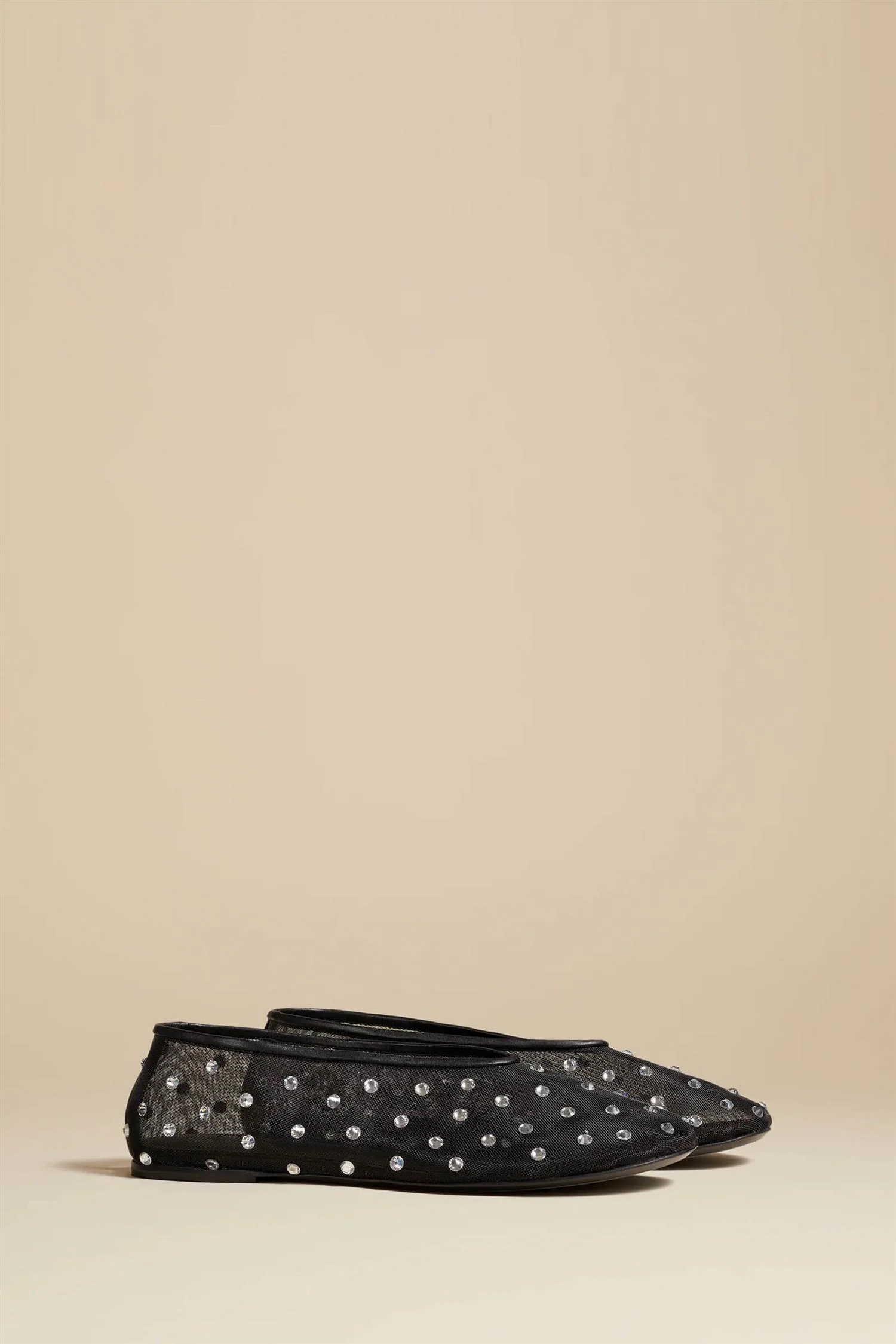 Marcy Flat Black Mesh with Crystals - Image 3