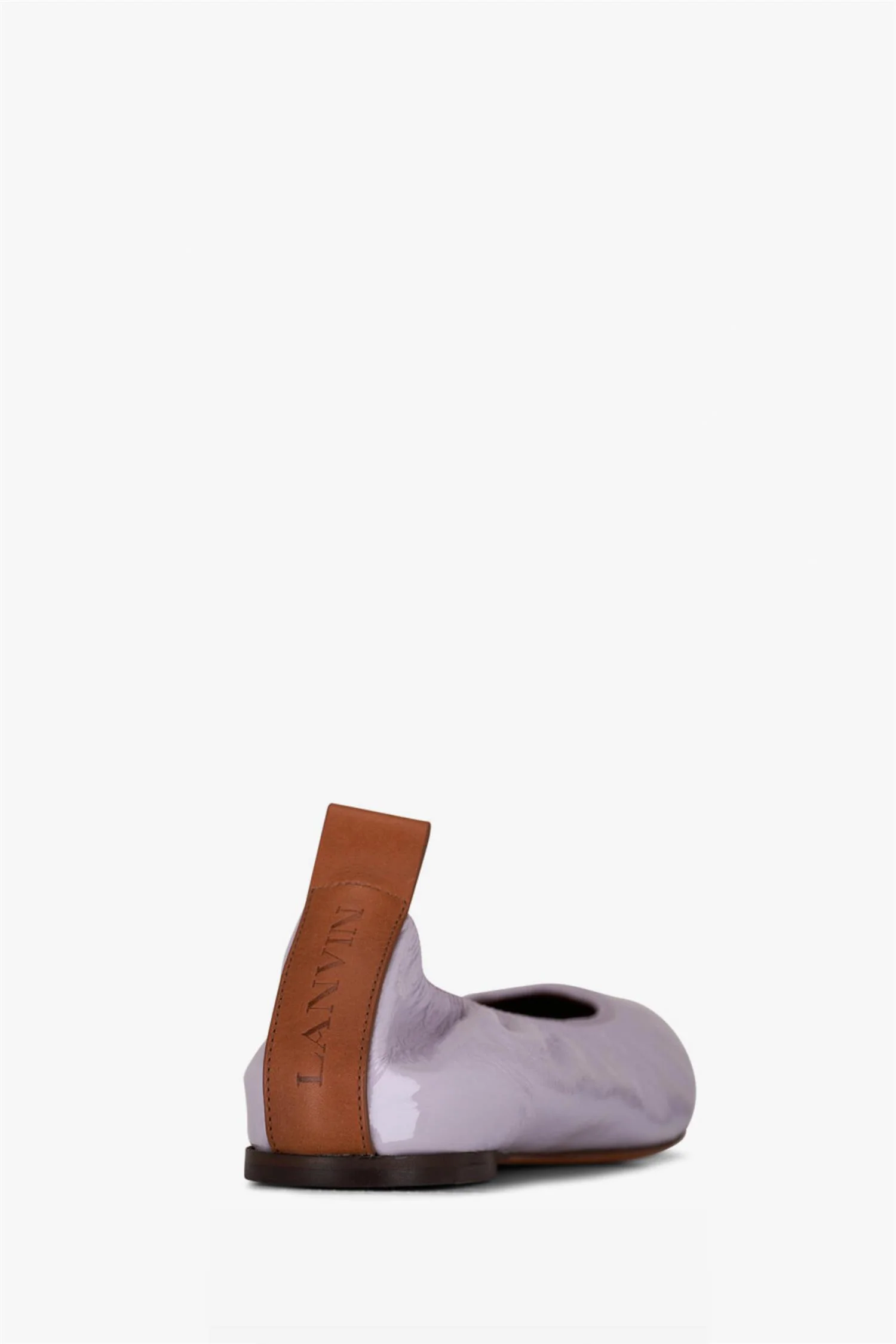 Ballerina Flat in Glossy Crinkled Leather - Image 2
