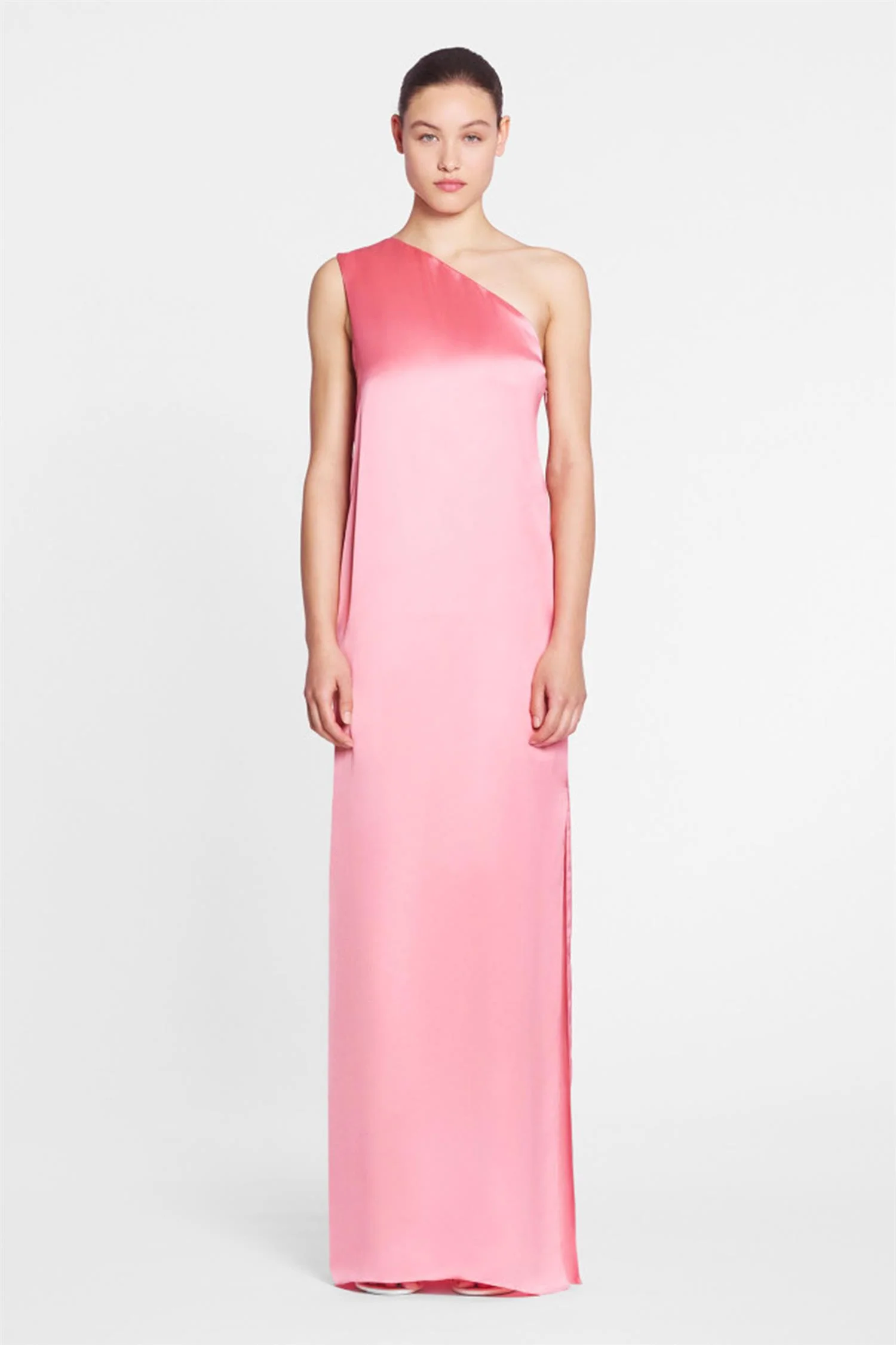 Long Asymmetrical Ribbon Dress
