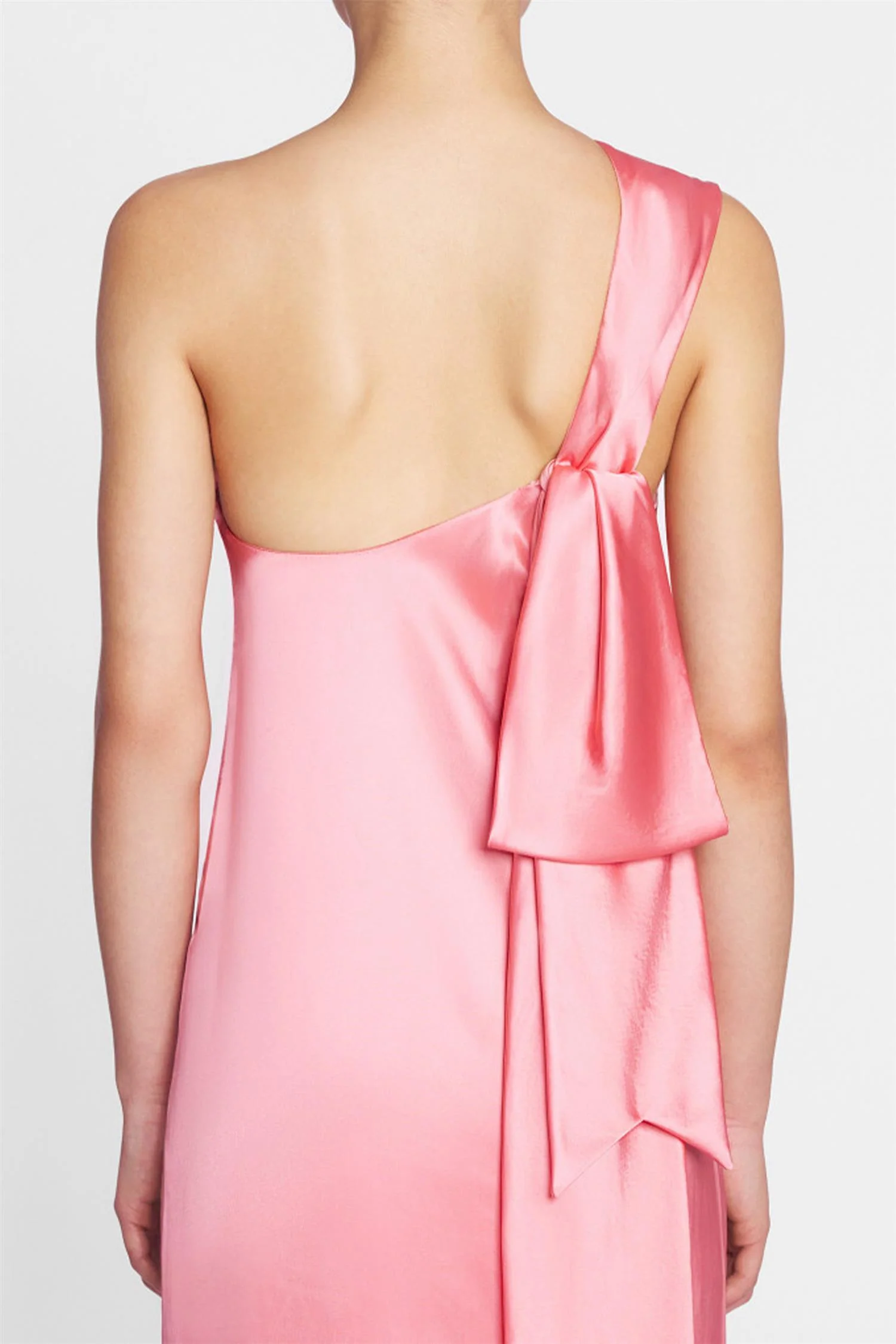 Long Asymmetrical Ribbon Dress - Image 4