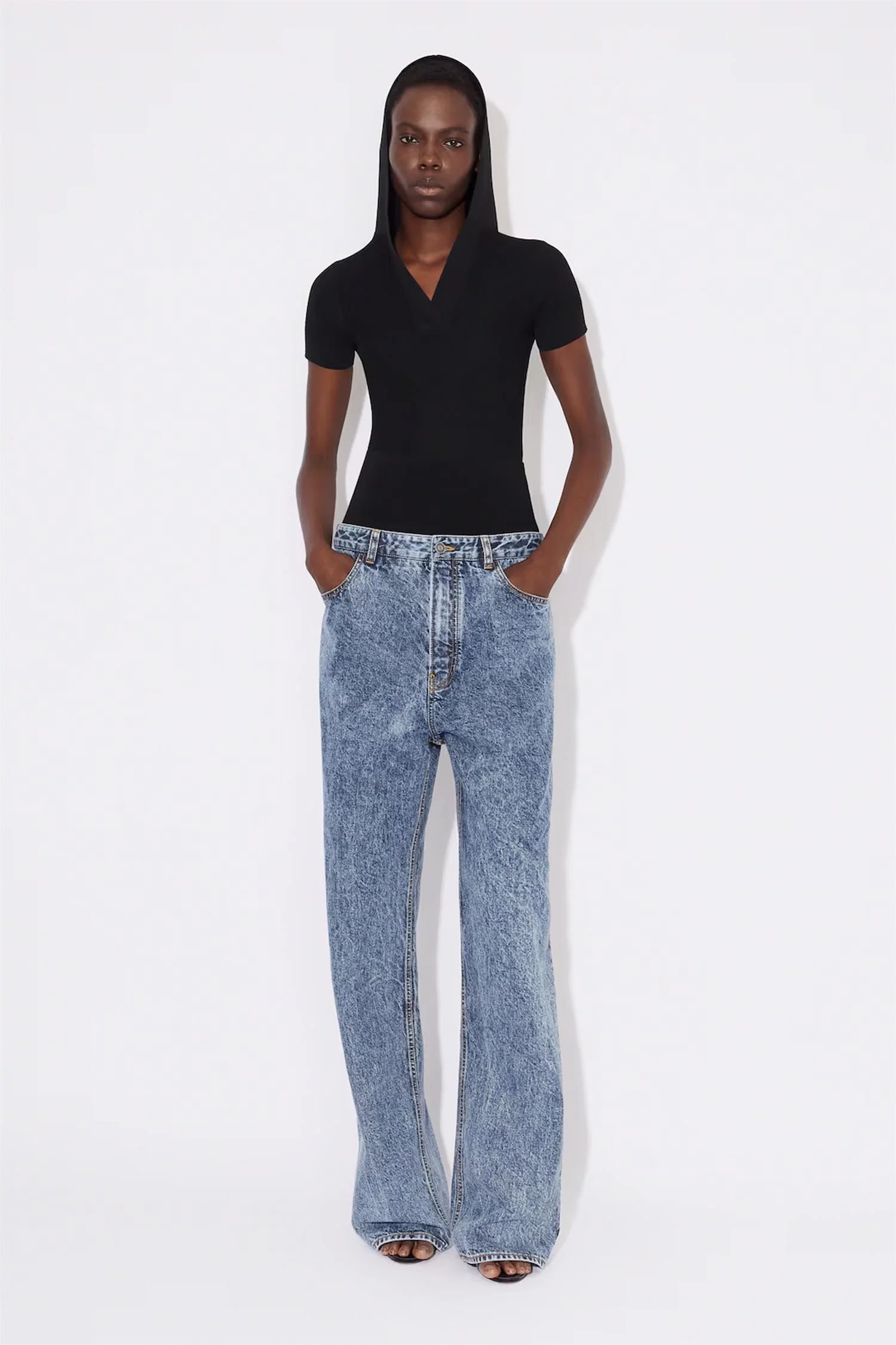 Knit Band Jeans