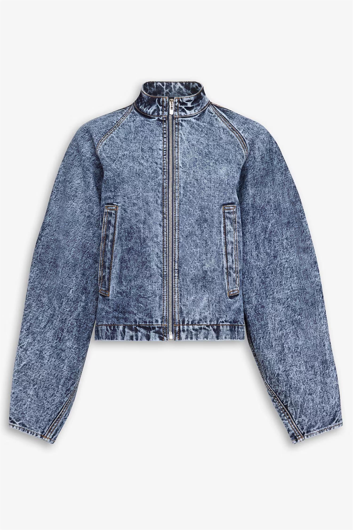 Round Racing Jacket in Snow Denim - Image 3