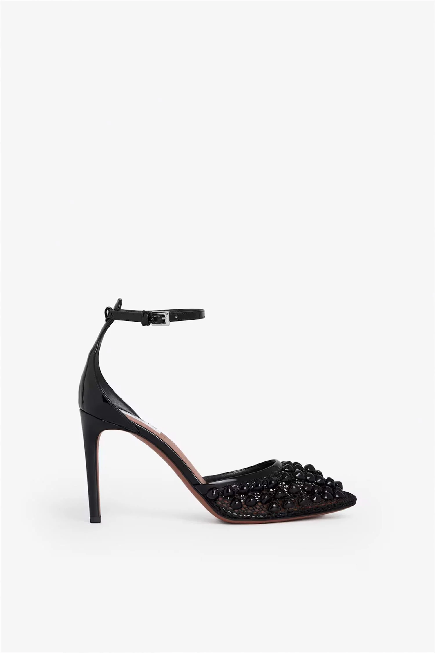 High Fishnet Pumps With Studs