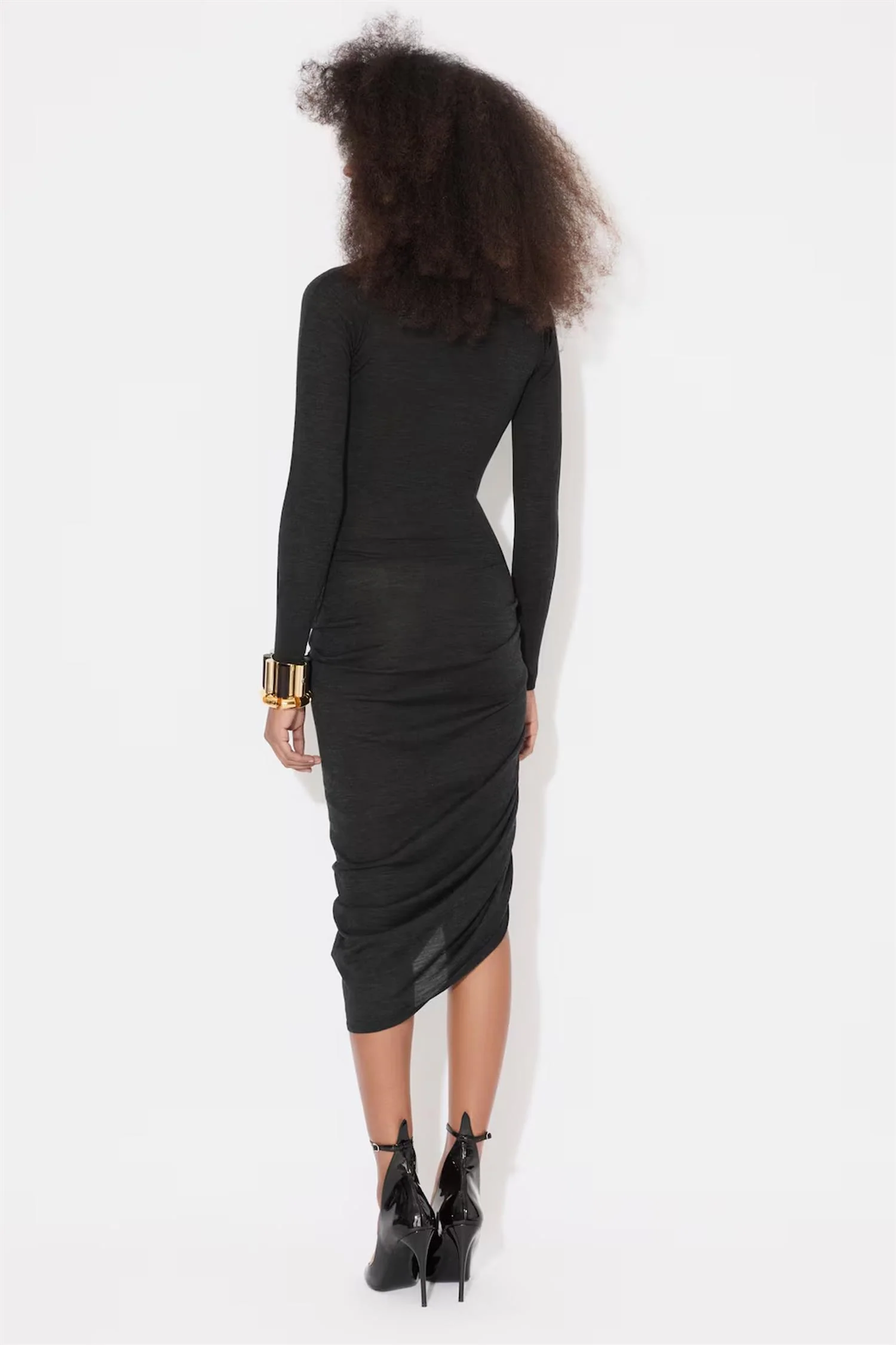Draped Knit Dress - Image 3