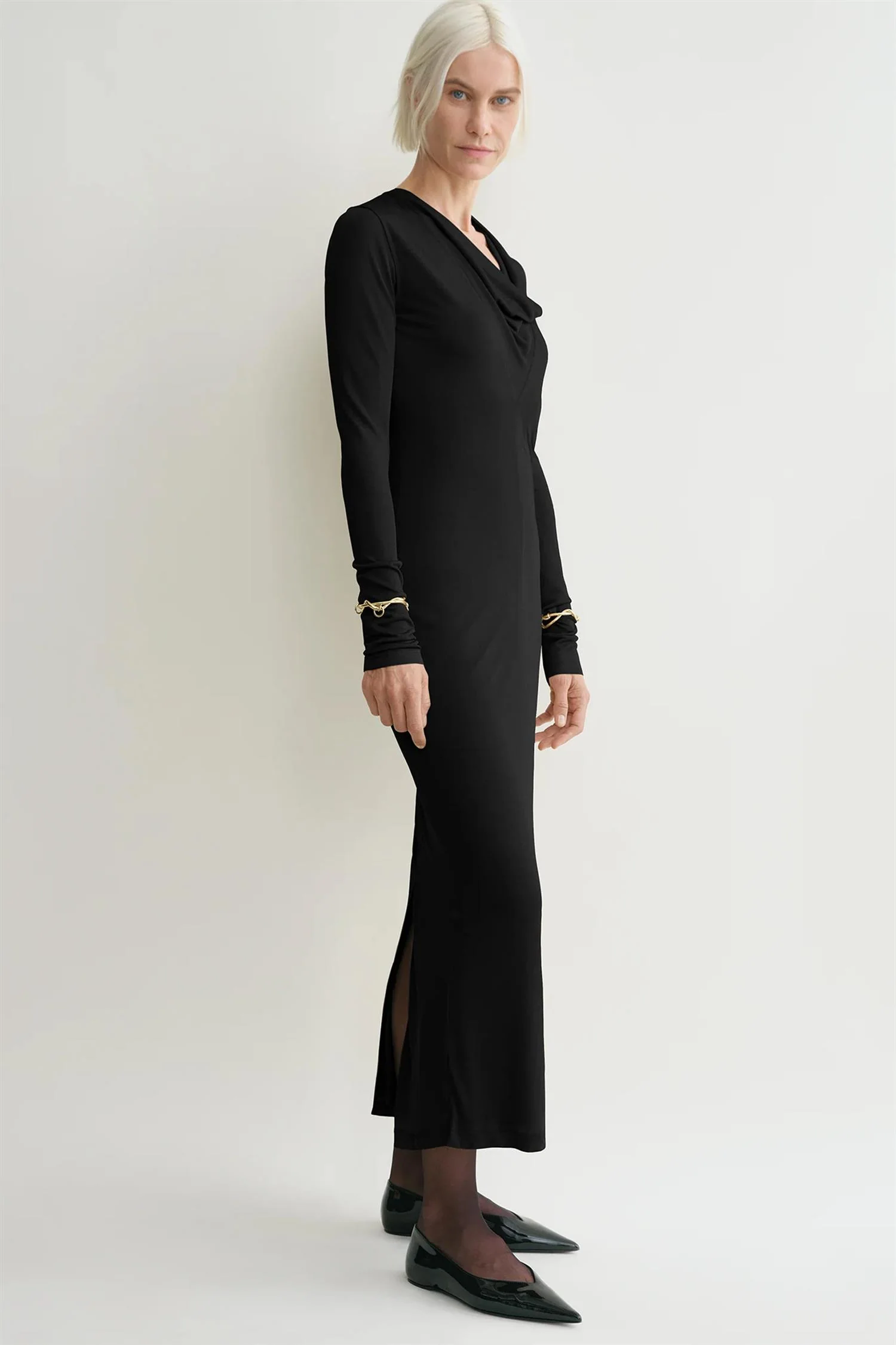 Draped V-neck Dress - Image 2