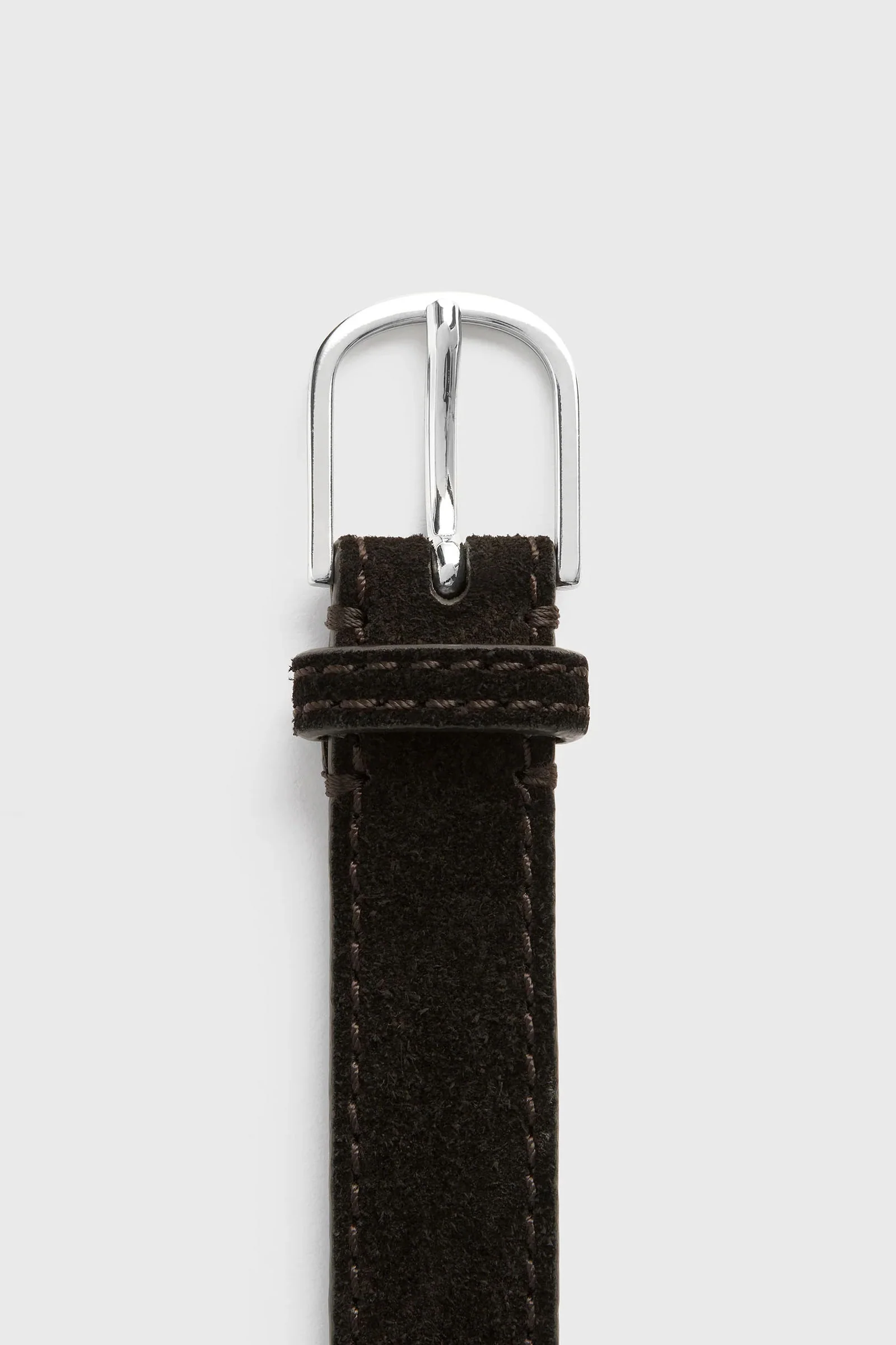 Slim Trouser Belt Suede Espresso - Image 4