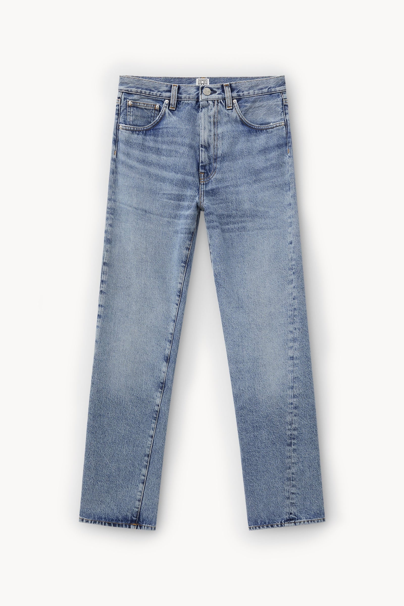Twisted seam denim worn blue