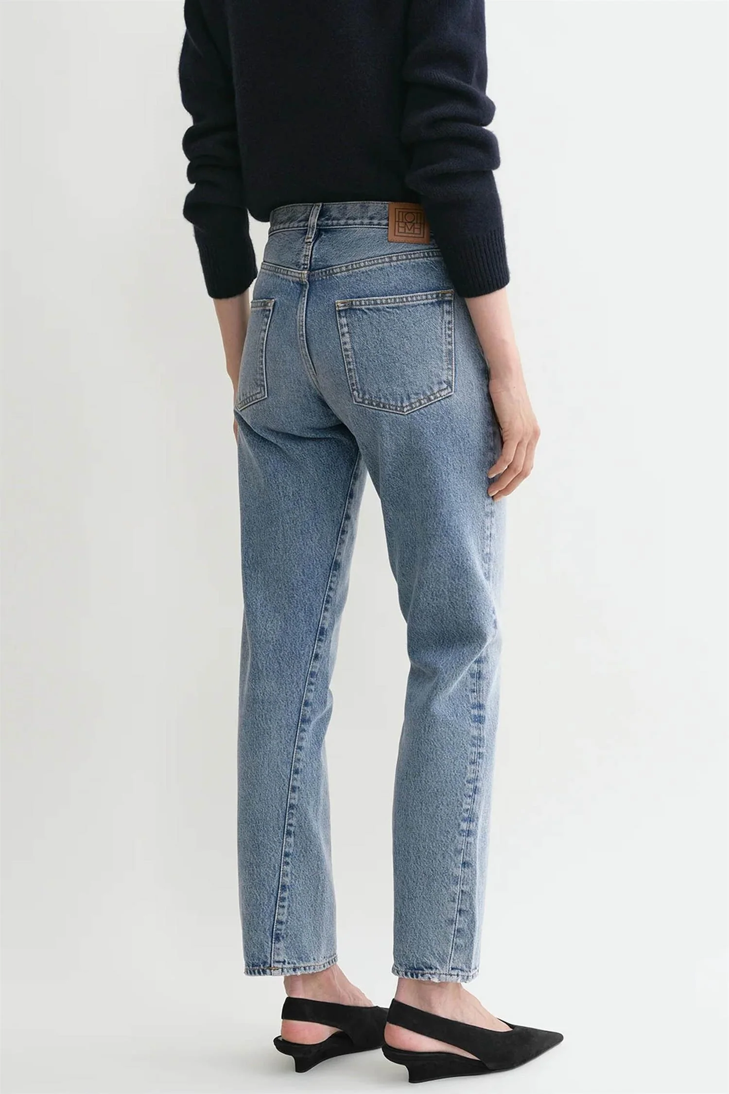 Twisted seam denim worn blue - Image 4