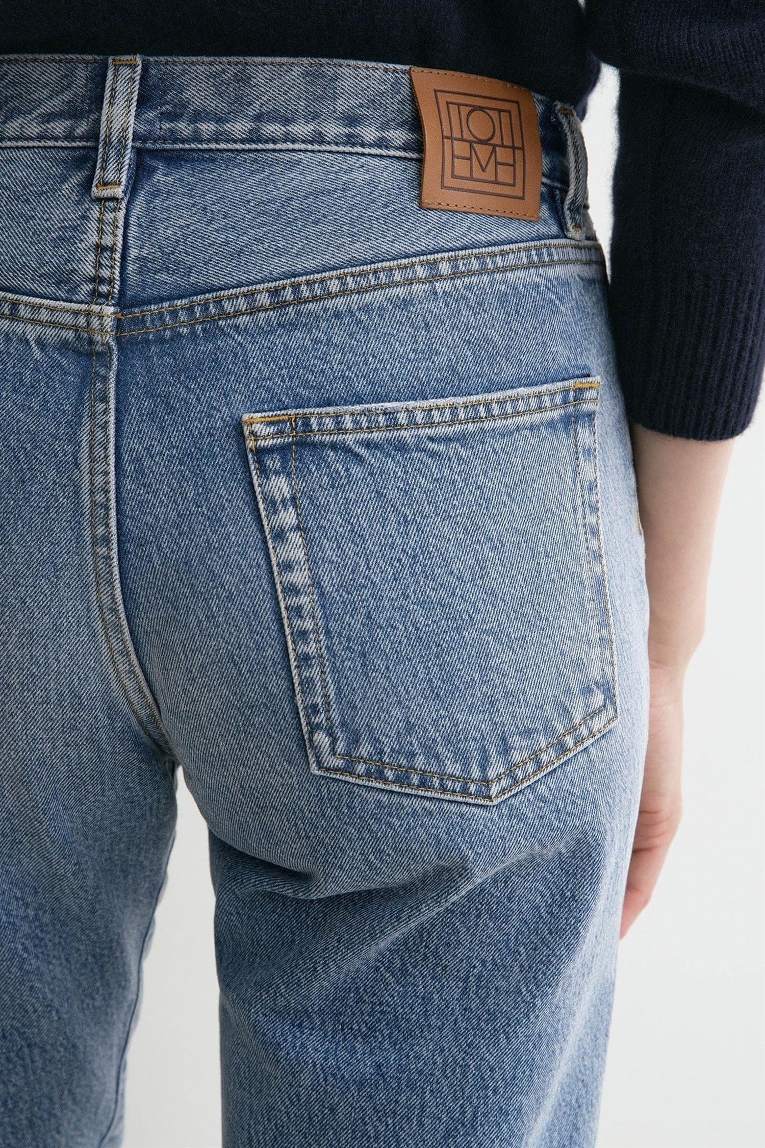 Twisted seam denim worn blue - Image 5