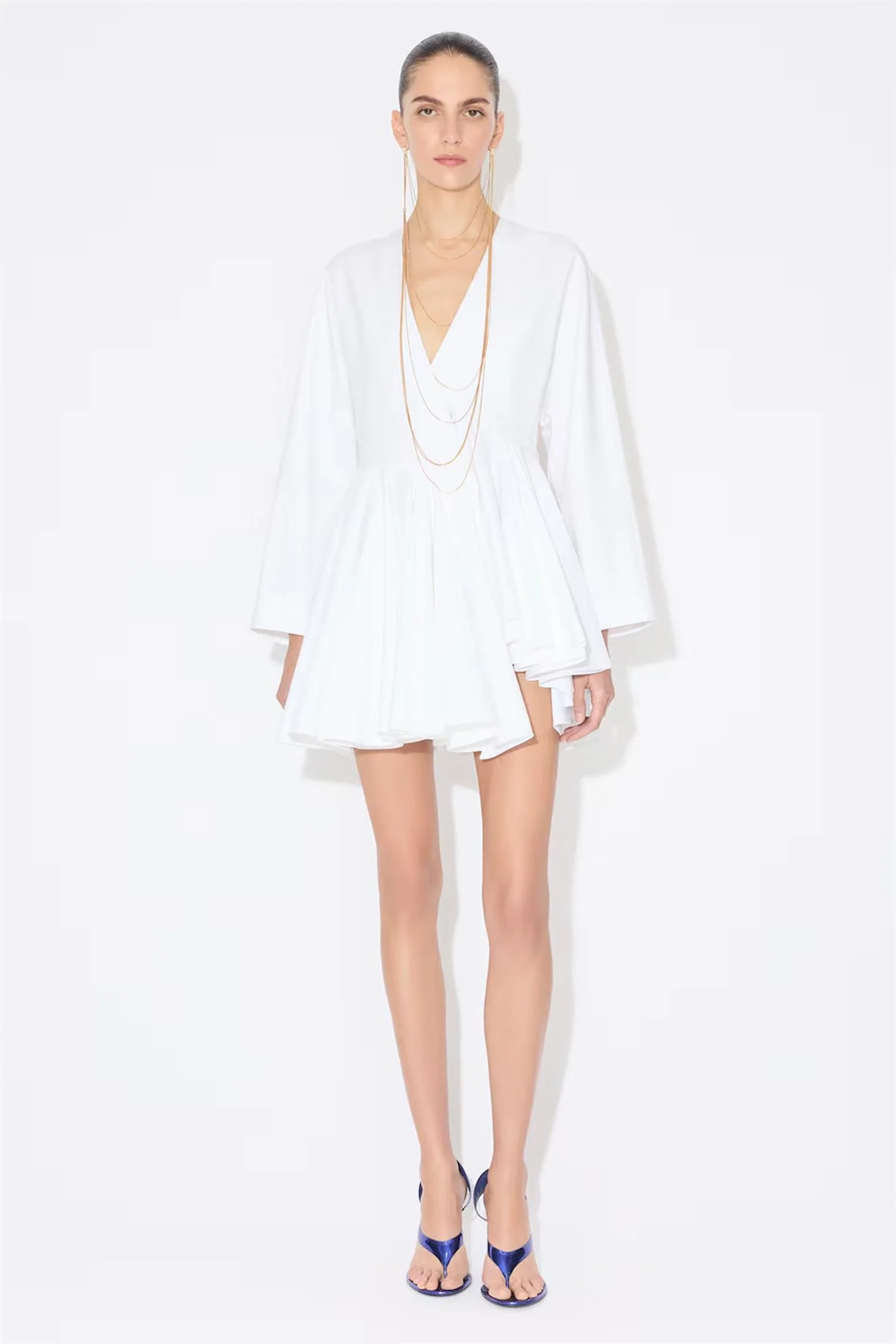 Cotton Poplin Short Dress
