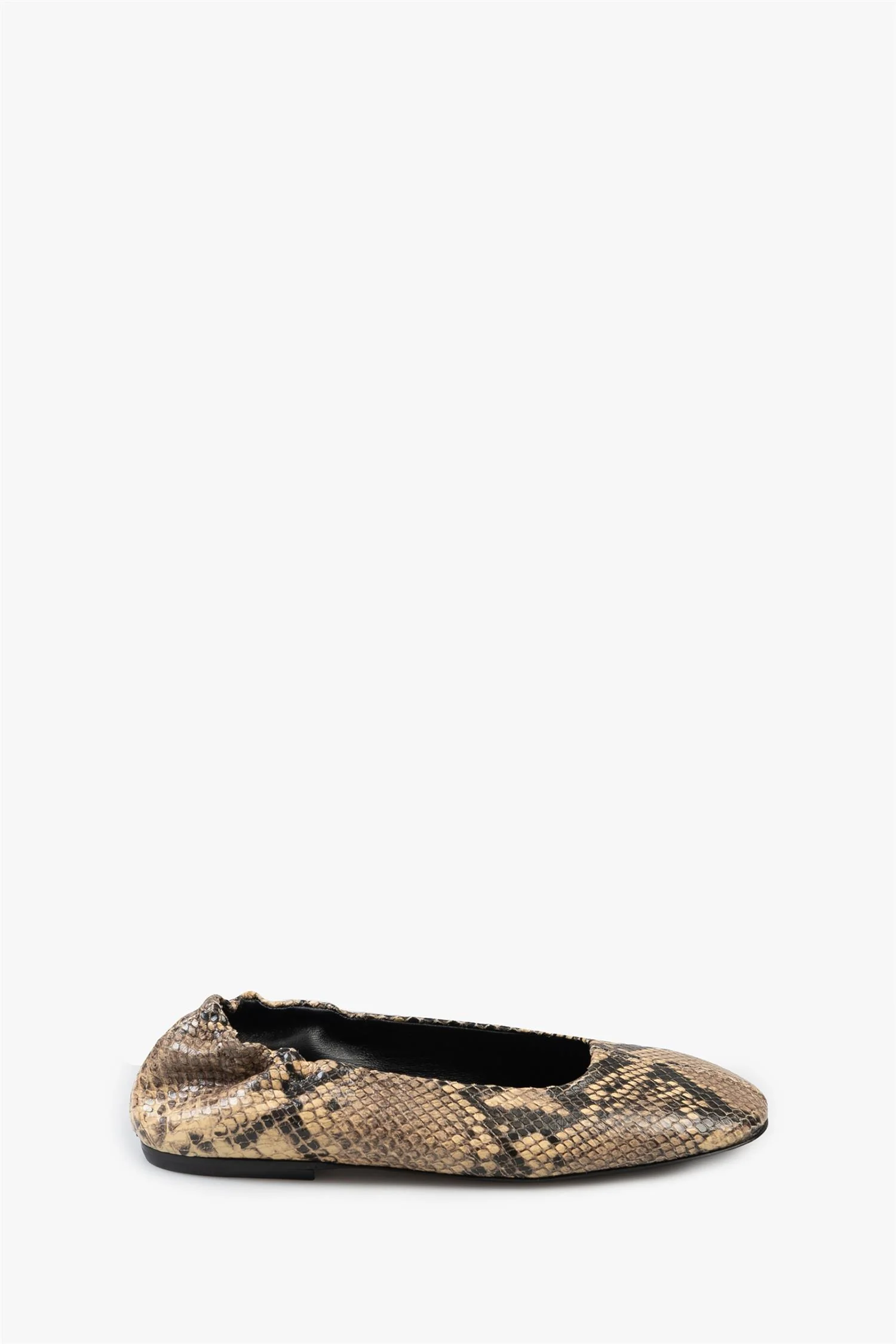Snake-print ballerina