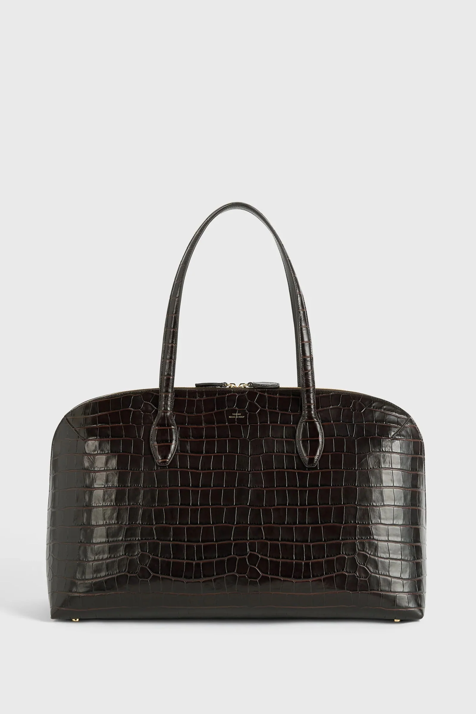 Croco-embossed day tote
