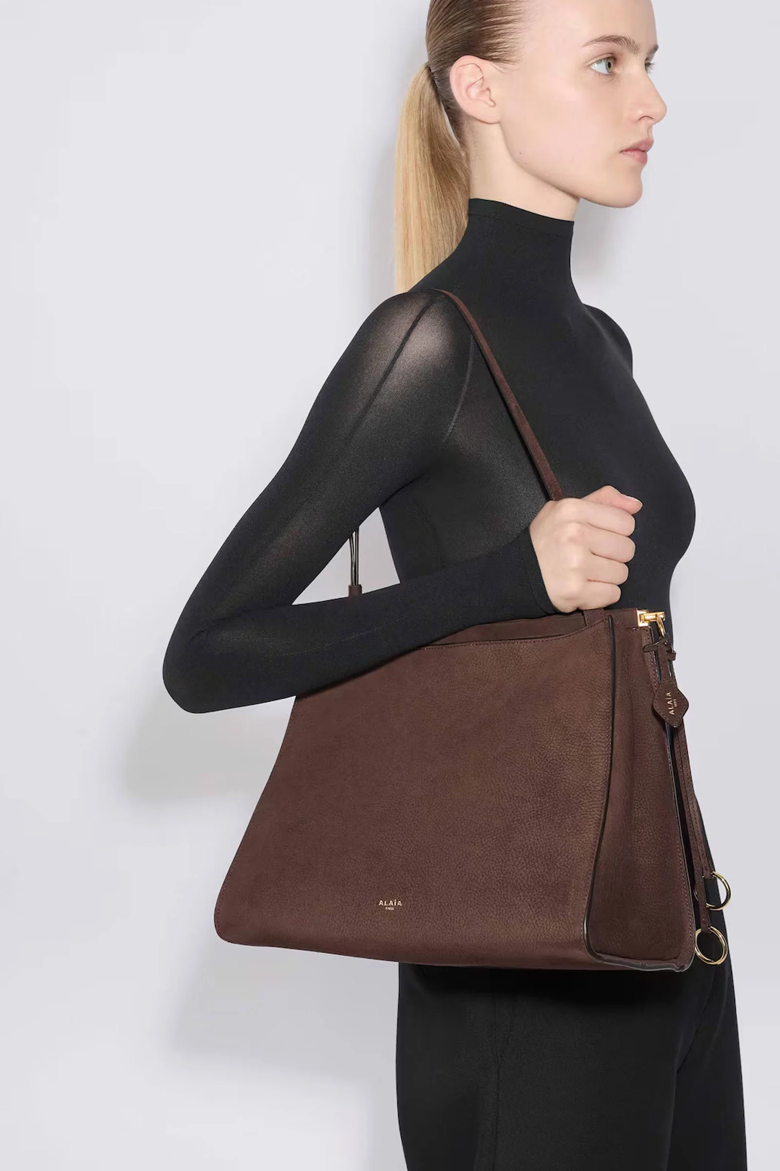 Le click medium square bag nubuck - Image 2