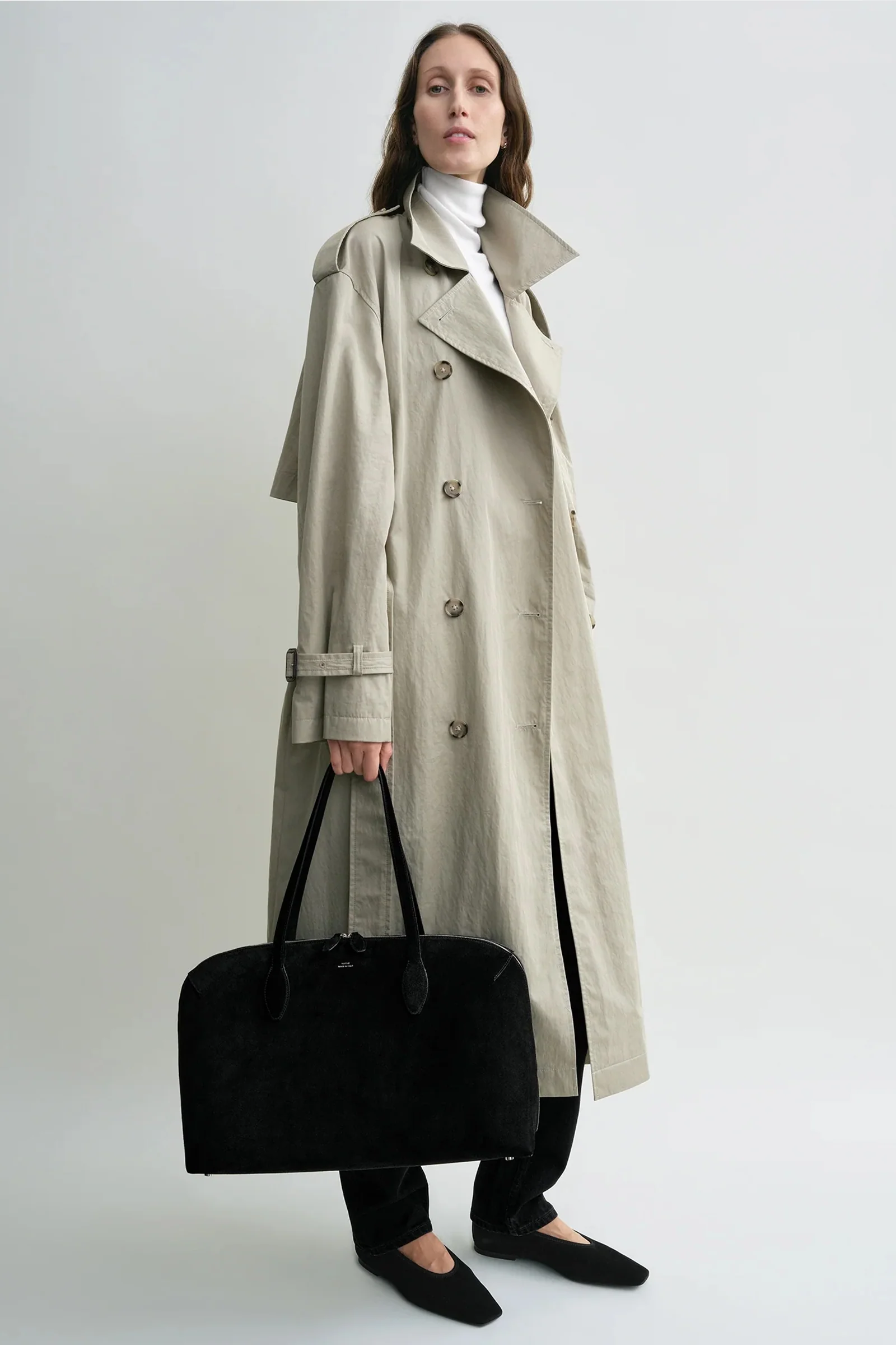 Suede day tote black - Image 2