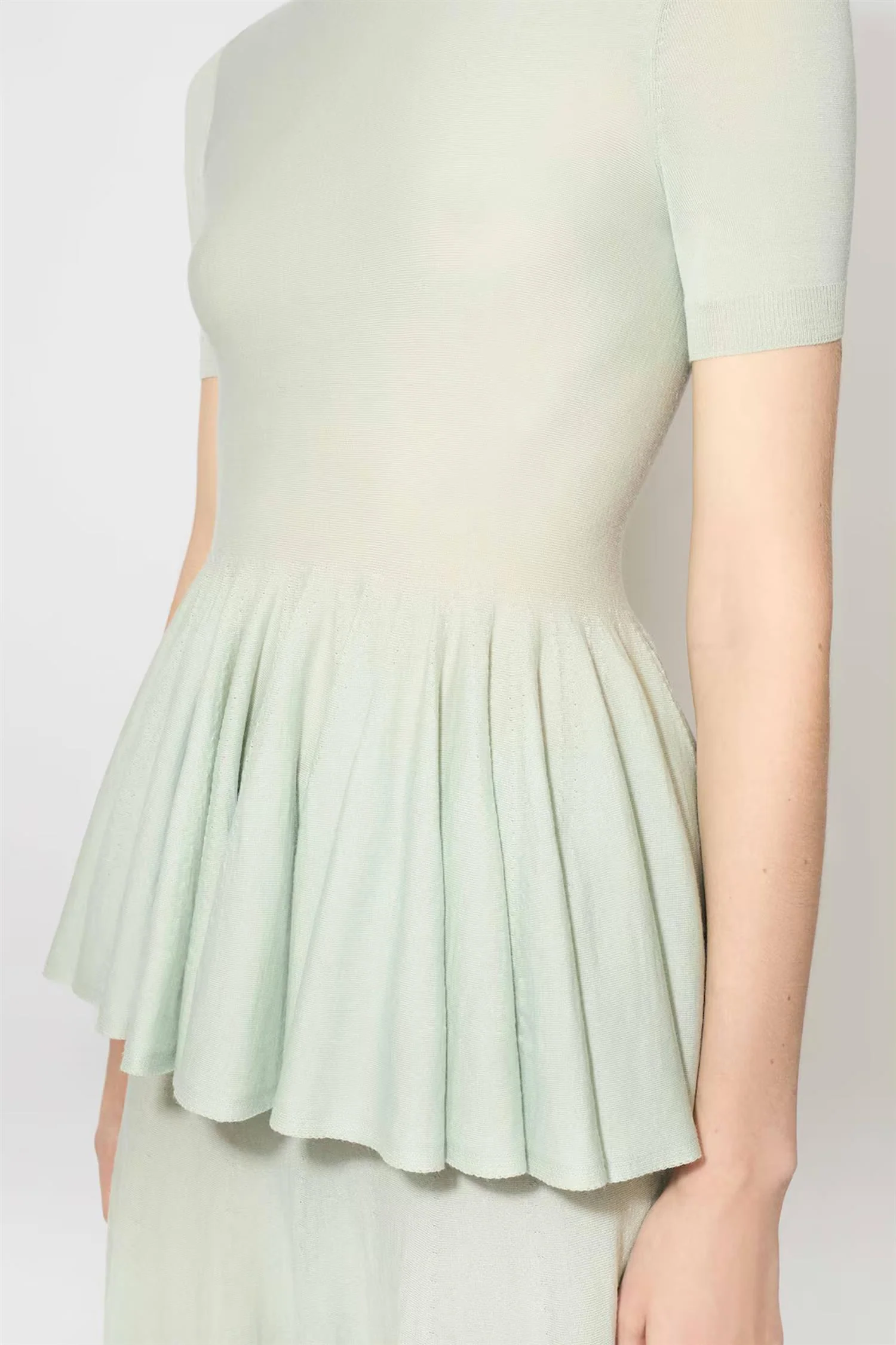 Wool Merino Peplum Top
