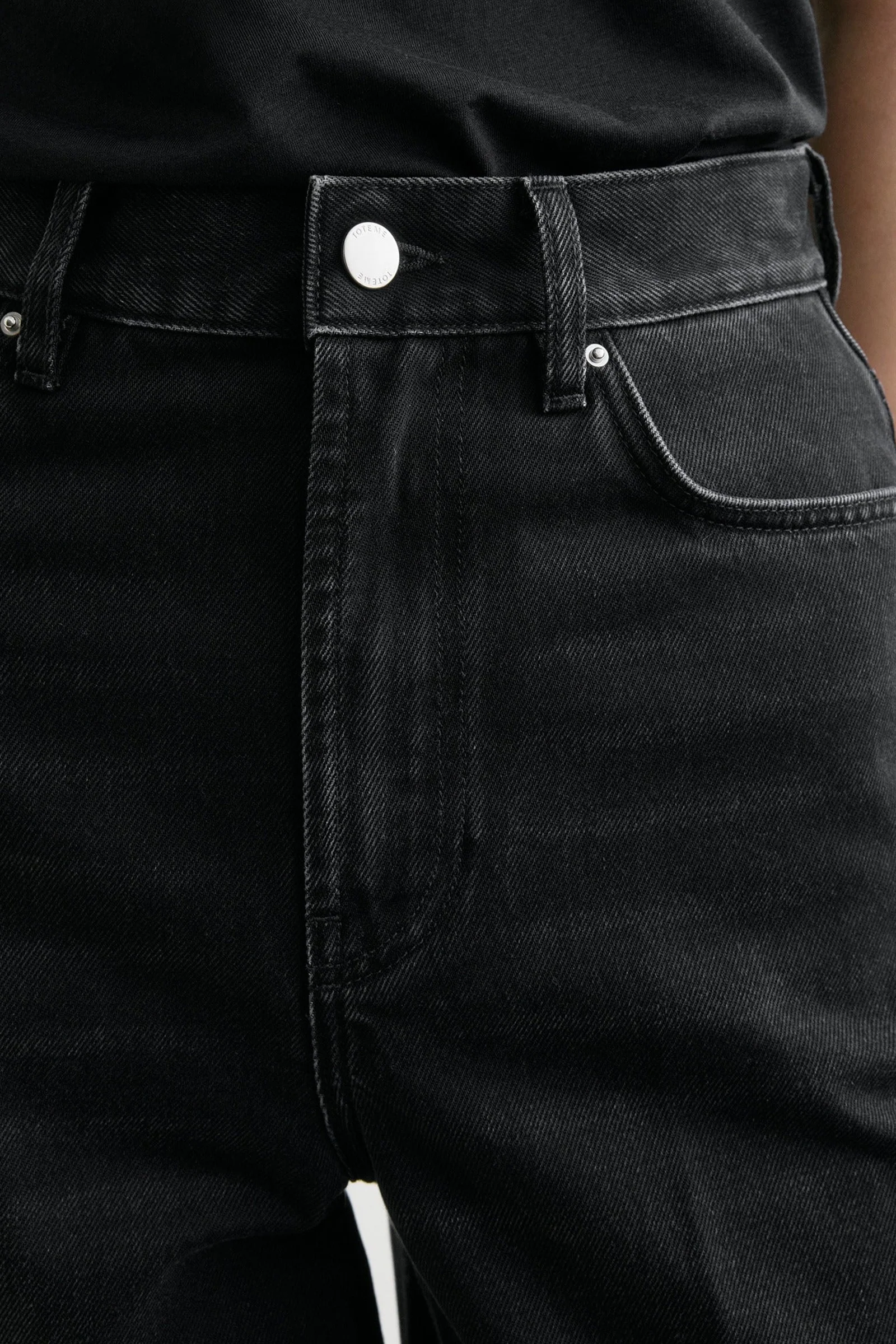 Wide leg denim faded black - Image 5