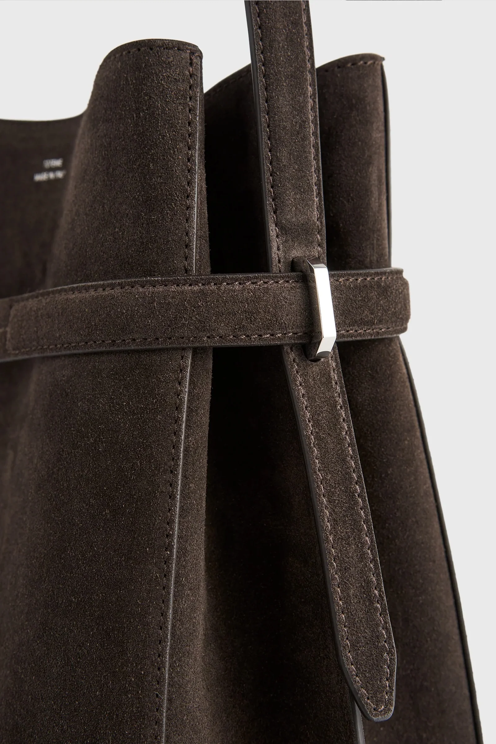 Belted suede bucket bag - Image 4