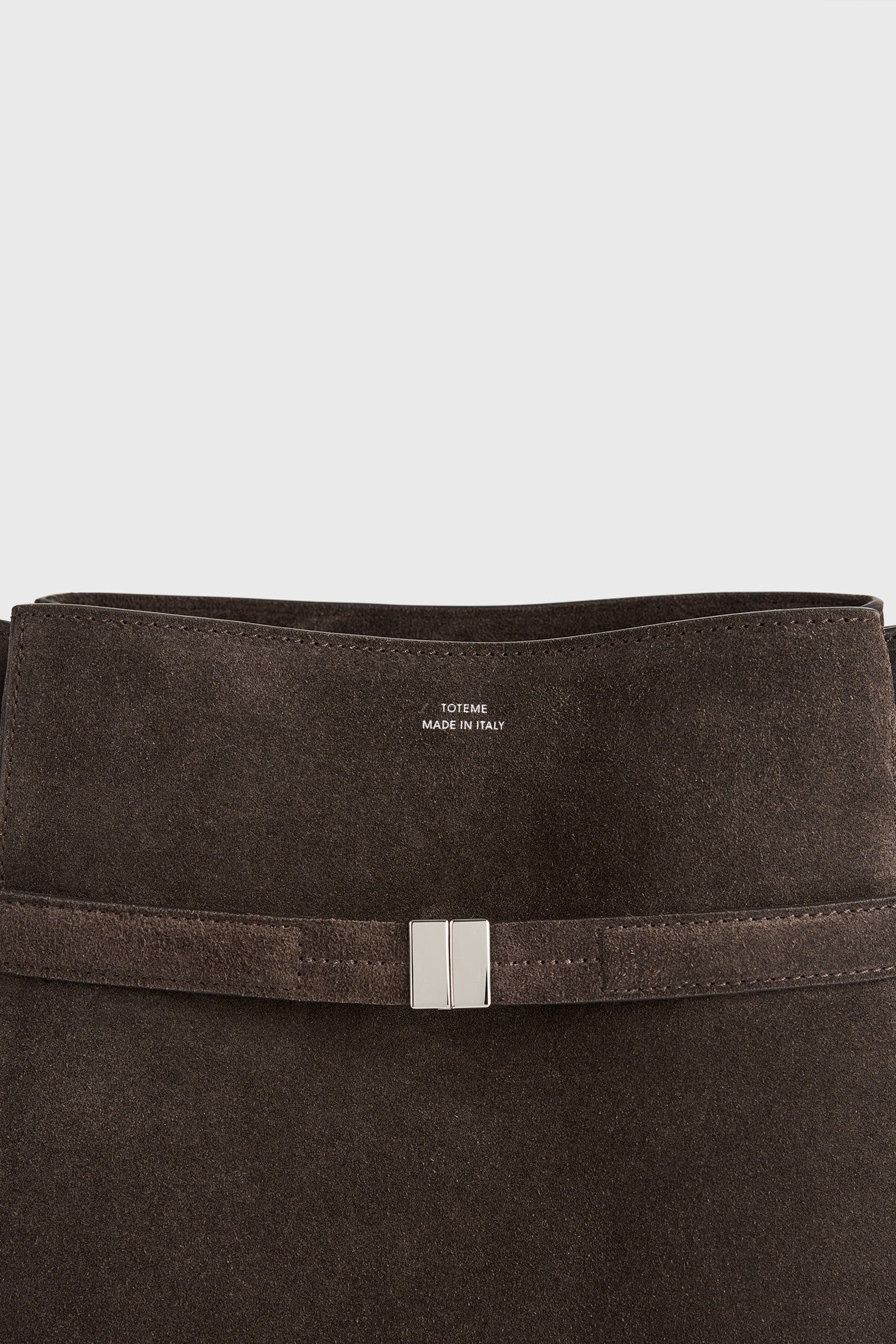 Belted suede bucket bag - Image 5