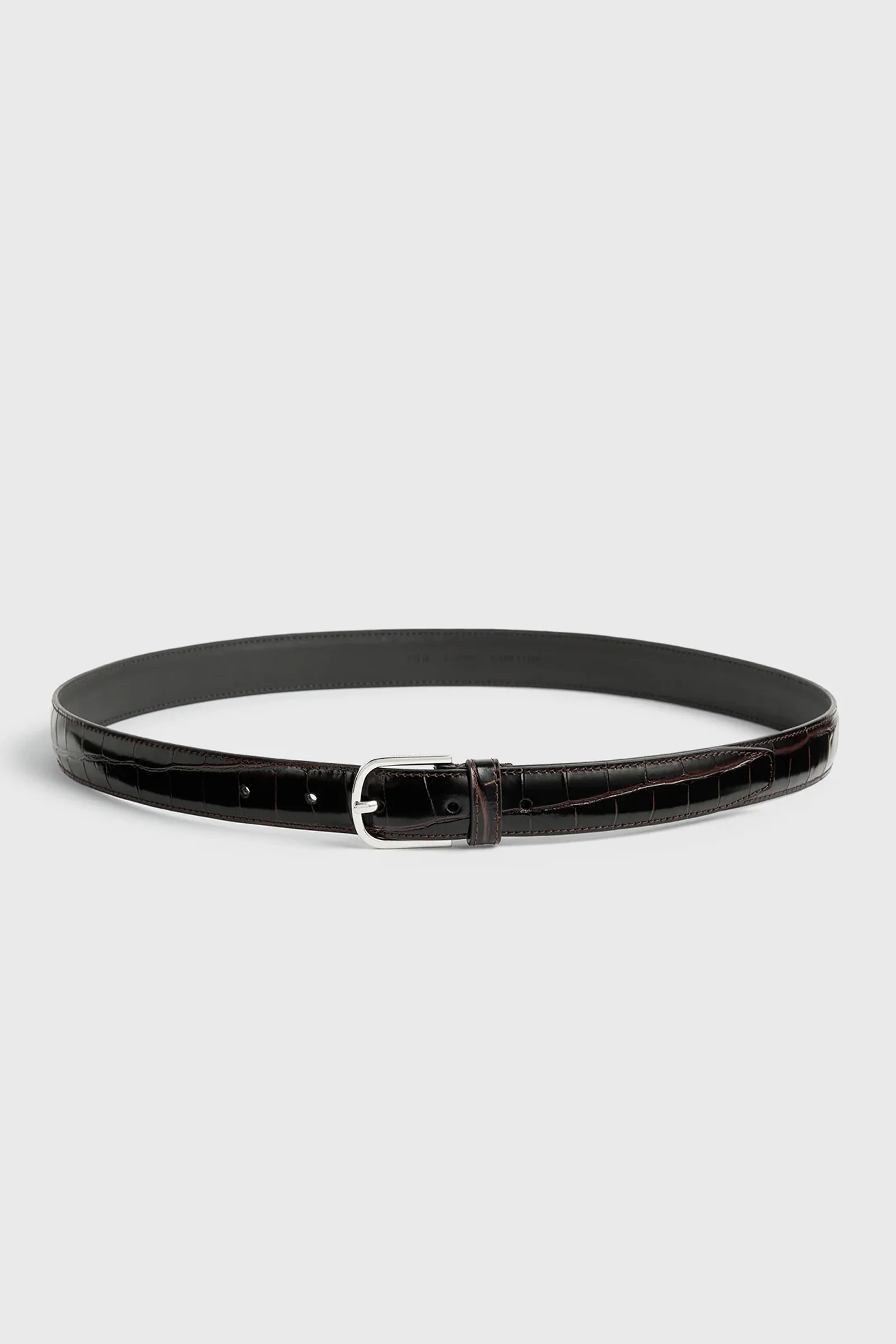 Slim croco-embossed belt - Image 5