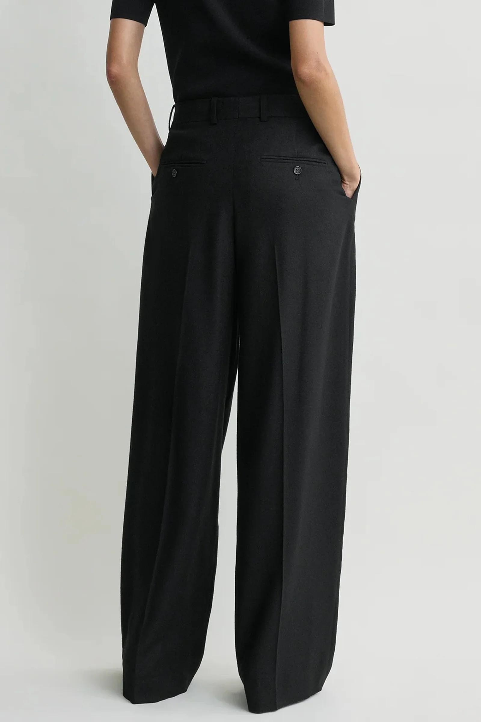 Wide flannel trousers - Image 4