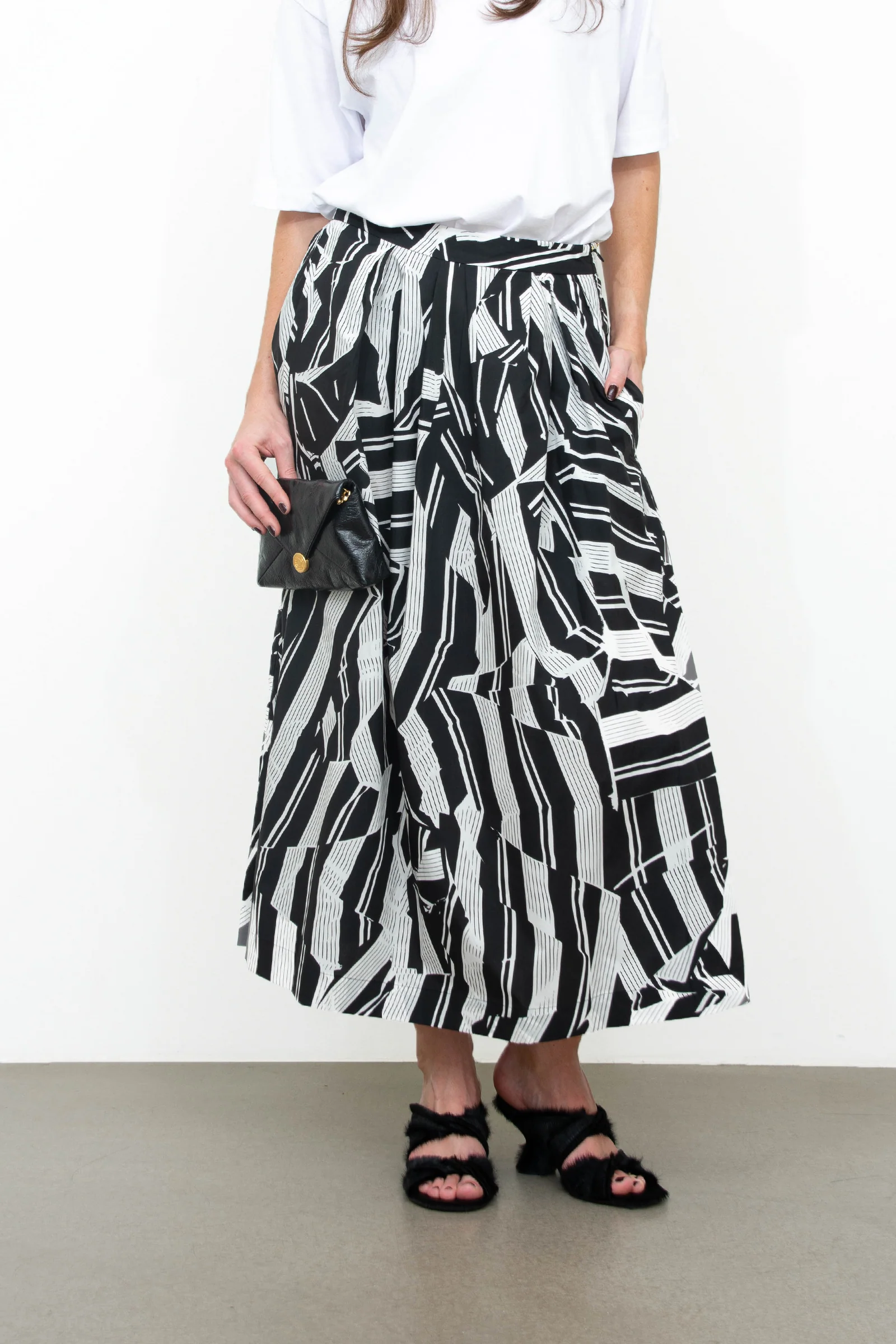Crushed stripe skirt - Image 3