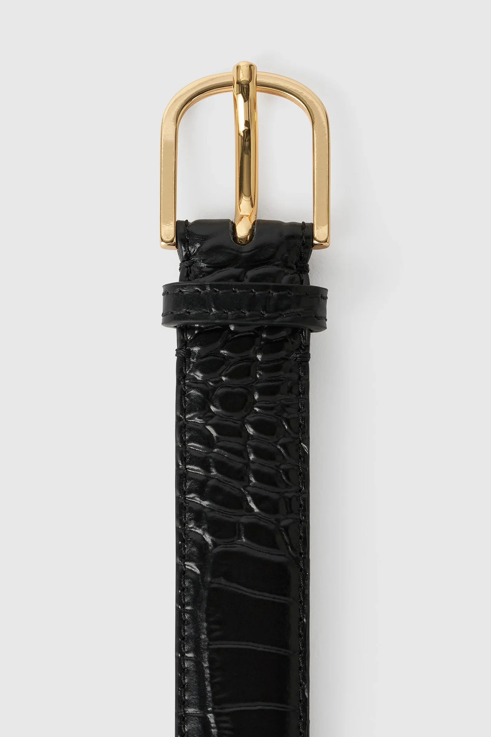 Slim croco-embossed belt - Image 4