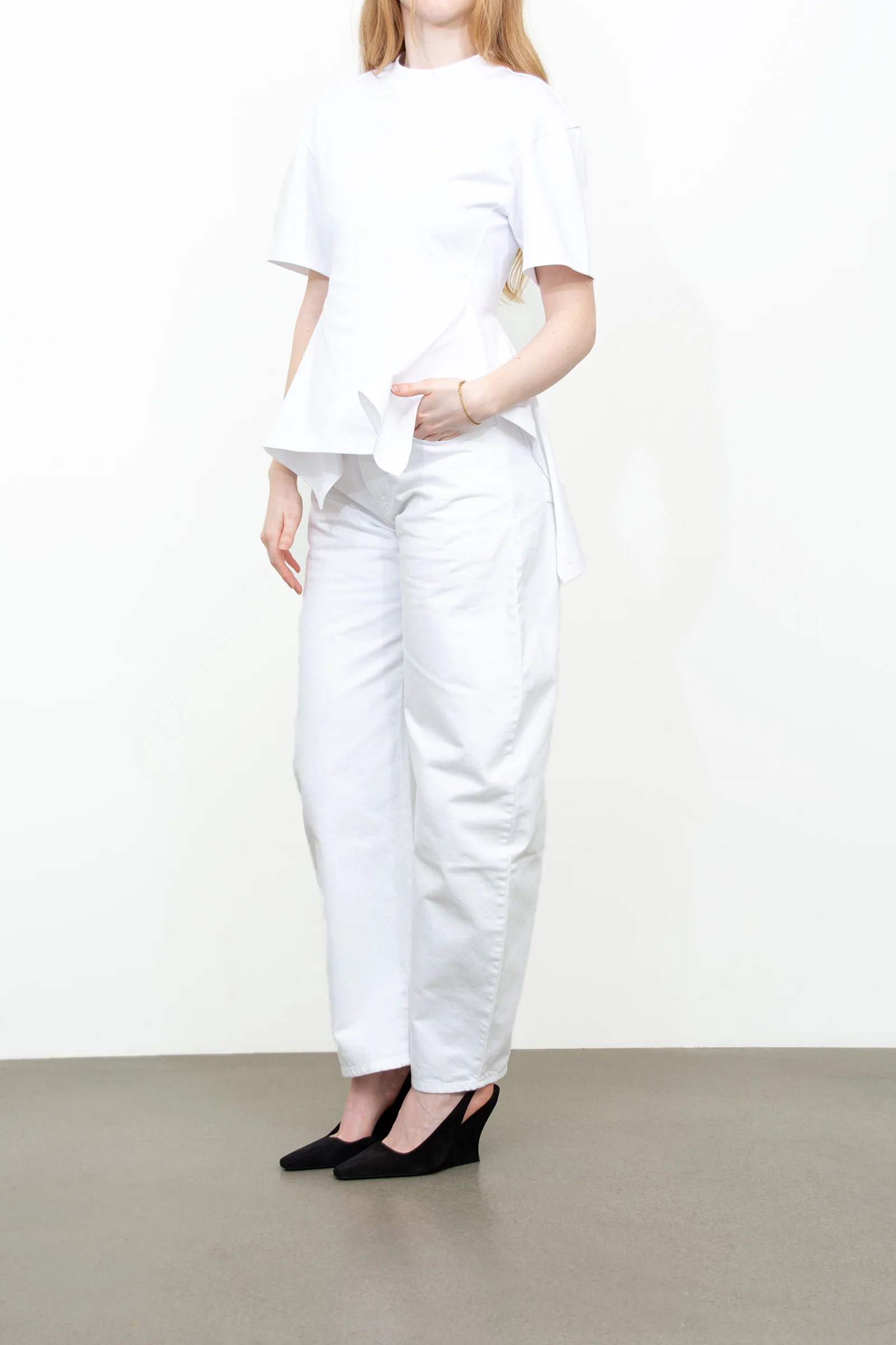 Panelled cotton t-shirt - Image 3