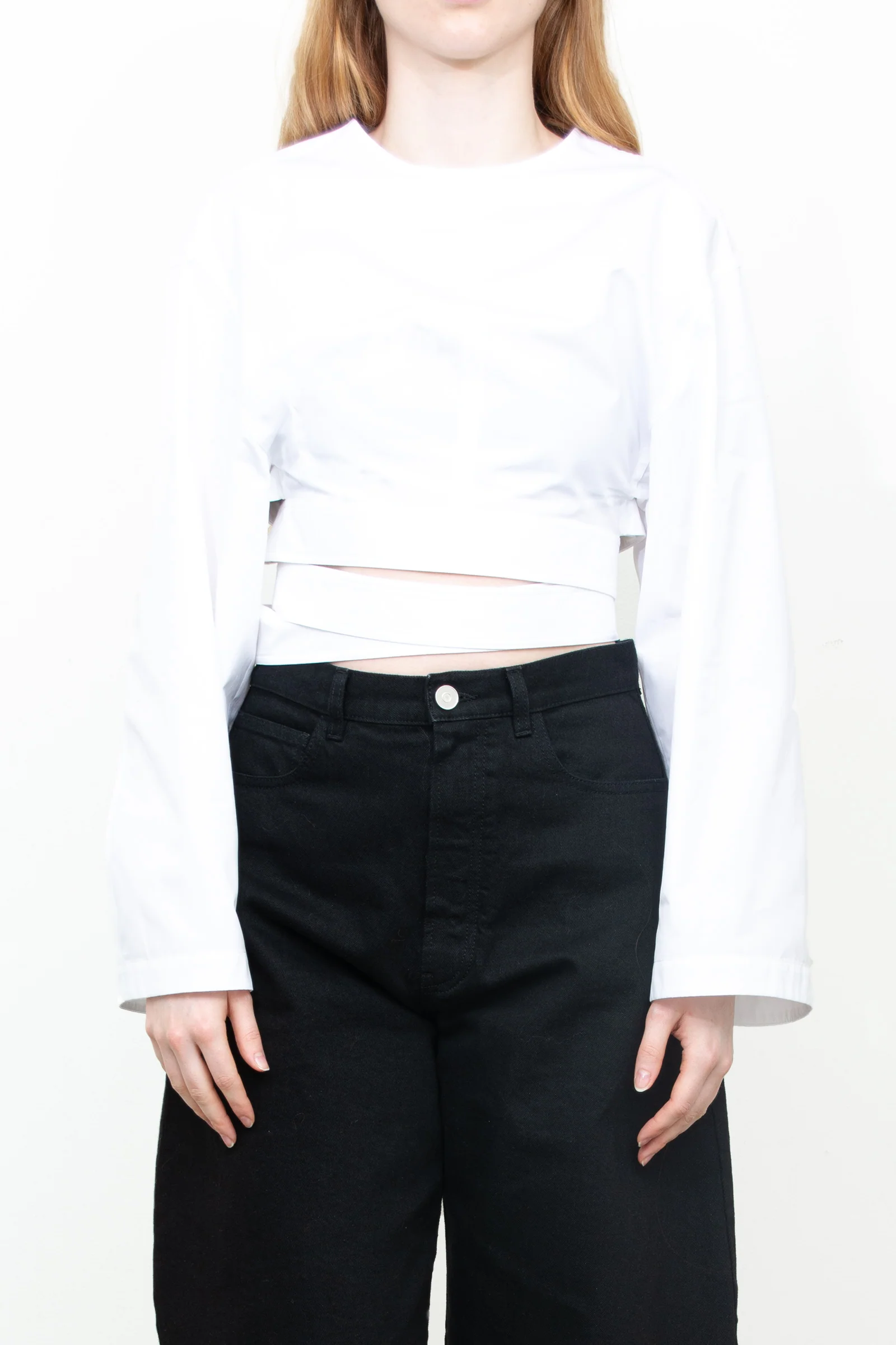 Belted top ls poplin - Image 2