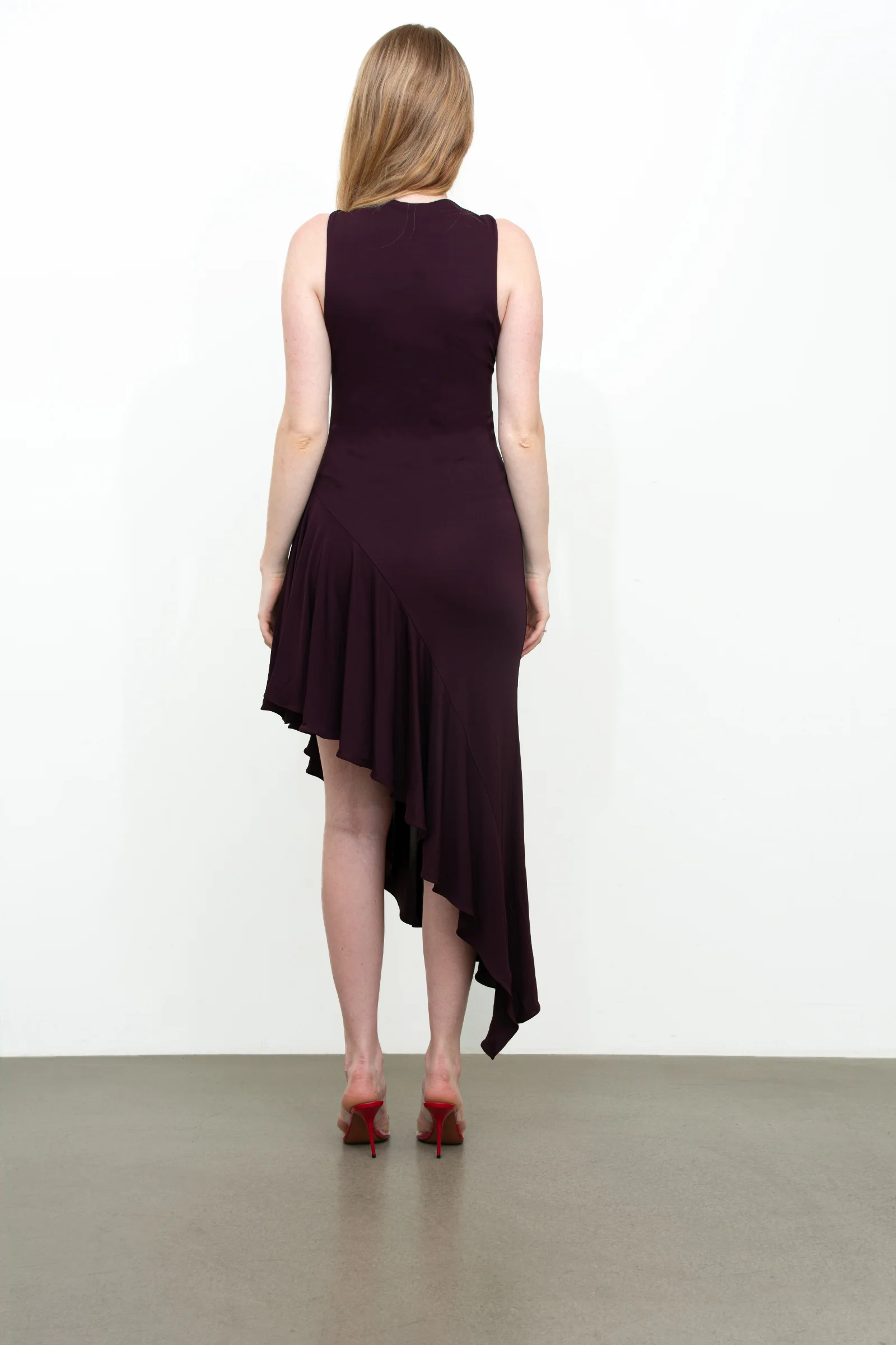 Asymmetric fluid jersey dress - Image 5
