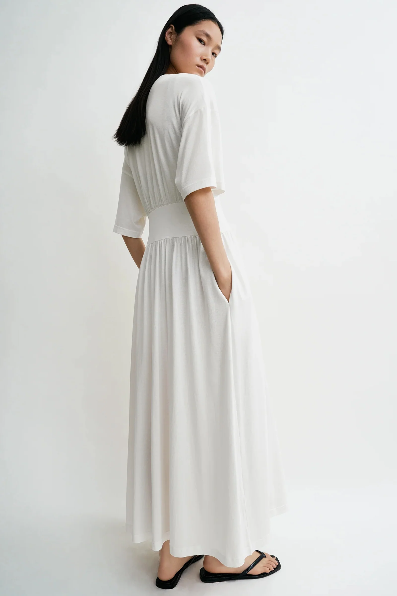Cotton silk tee dress - Image 4