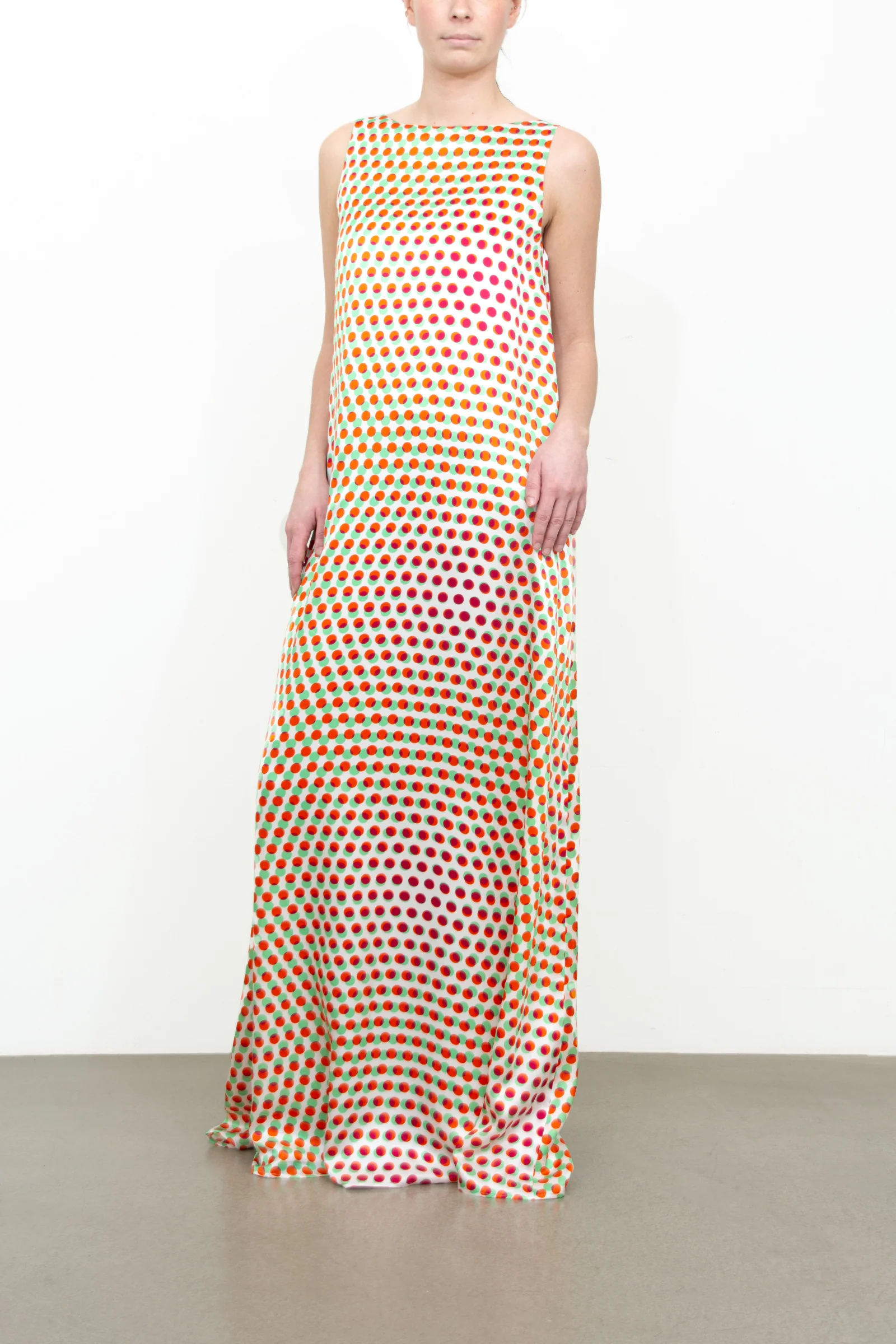 Silk Polka Dot Dress - Image 3