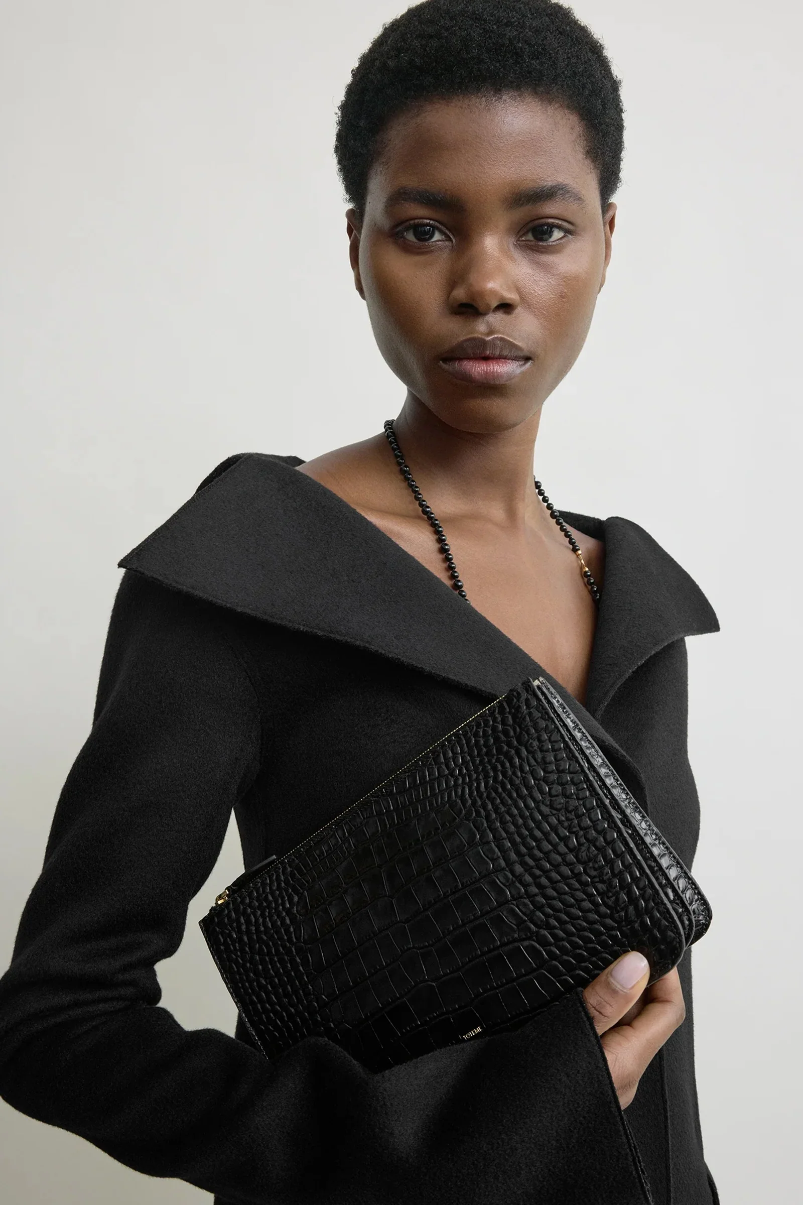 Threefold croco-embossed clutch - Image 2