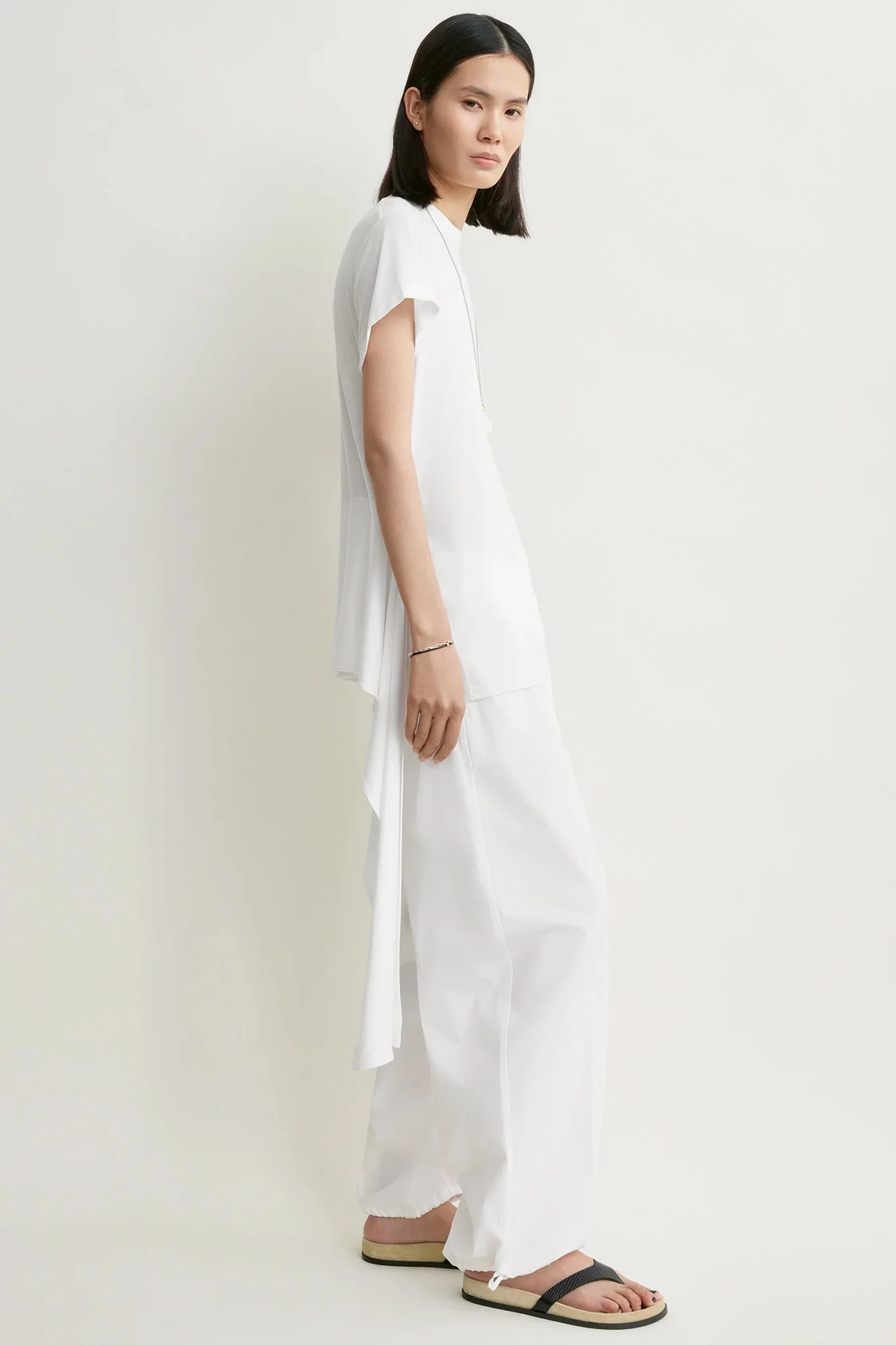 Drawstring Cotton Trousers - Image 3