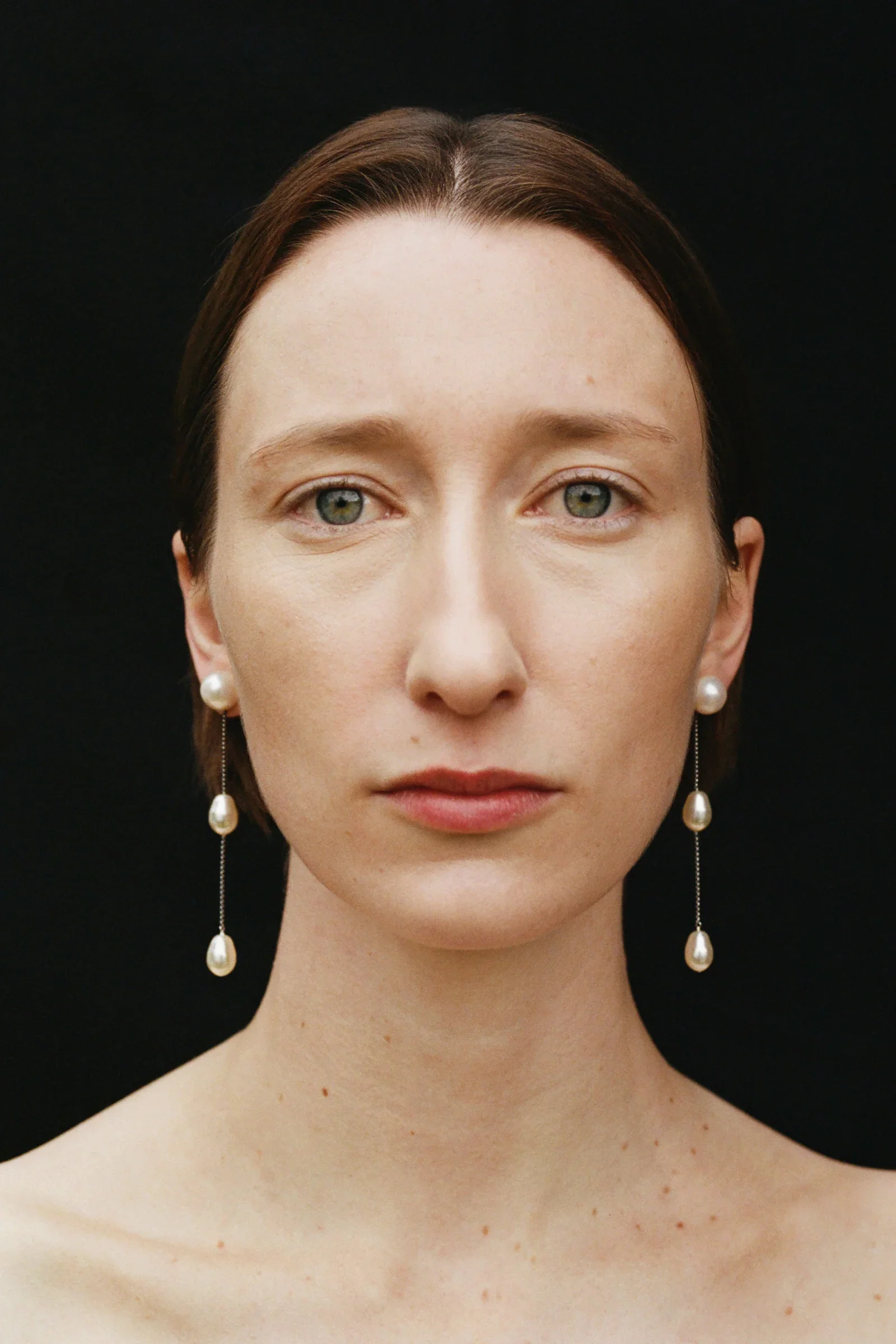 Small Pearl Drop Earrings - Image 2