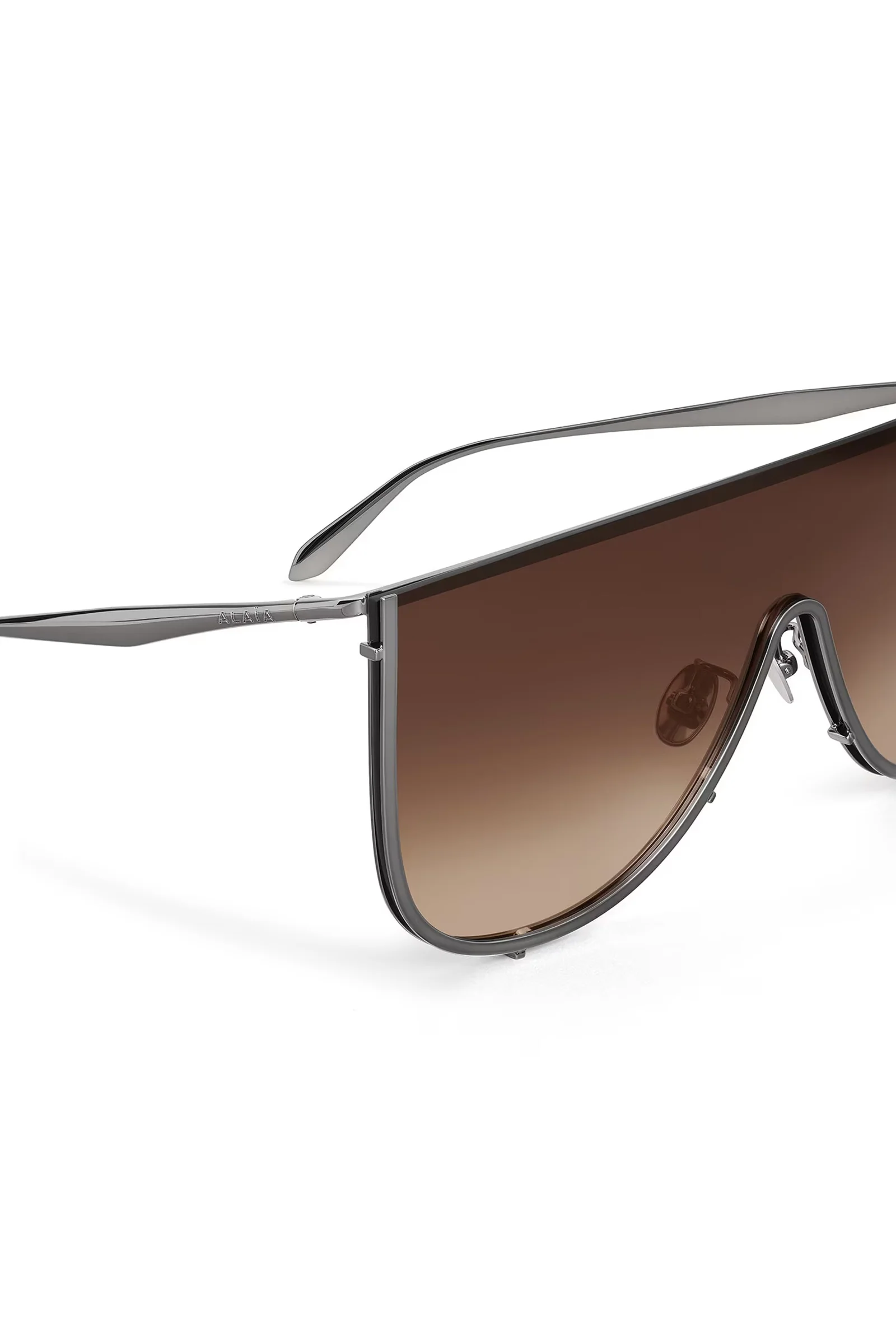 Mask Sunglasses in Metal Brown/Black - Image 3