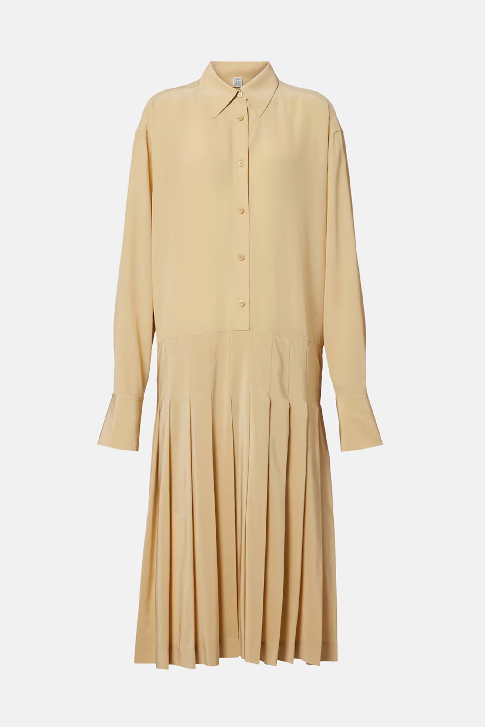 Pleated shirtdress