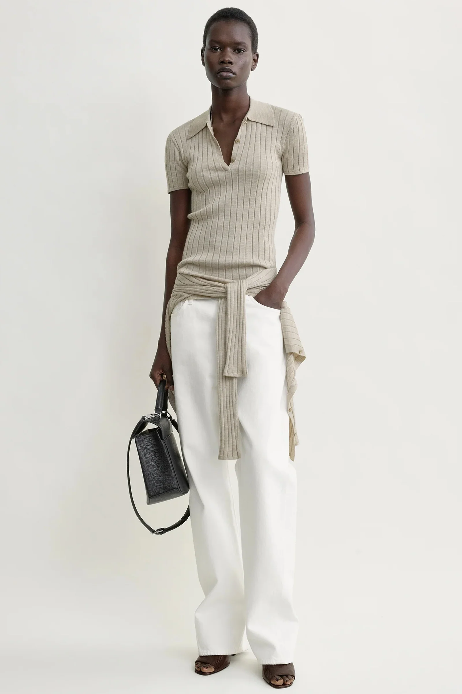 Ribbed cashmere silk polo - Image 3