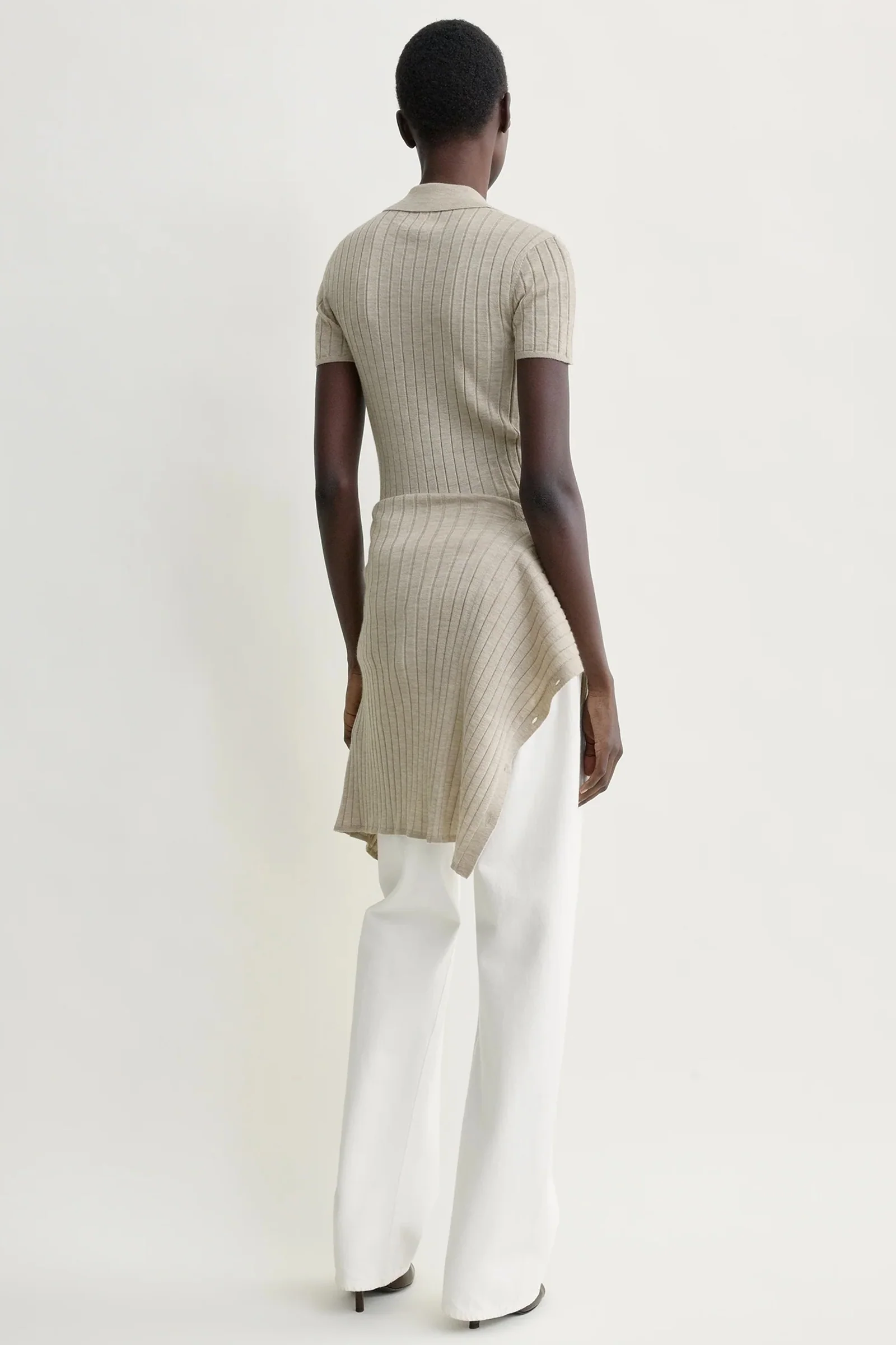 Ribbed cashmere silk polo - Image 4
