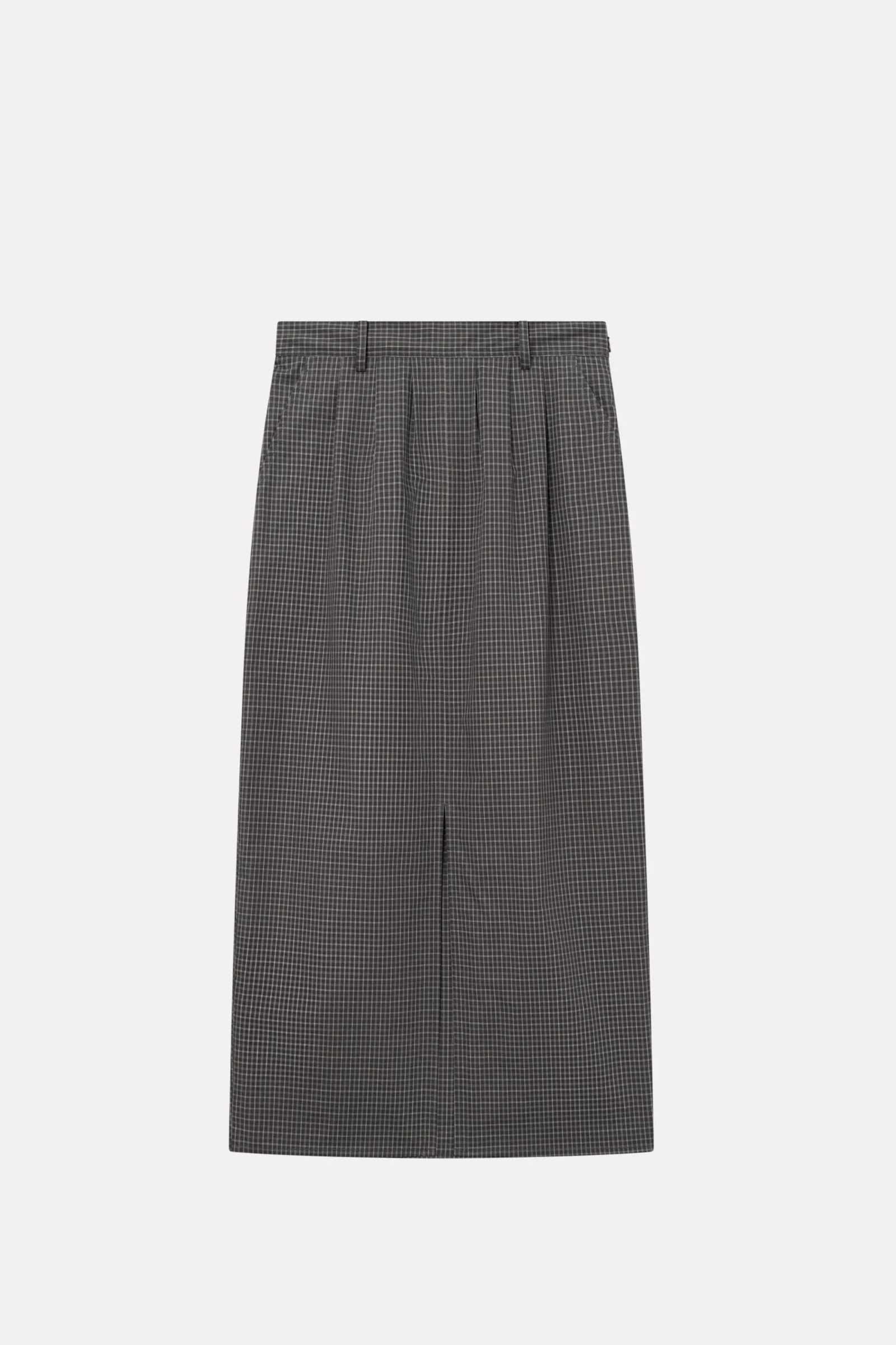 Novella Check poplin skirt