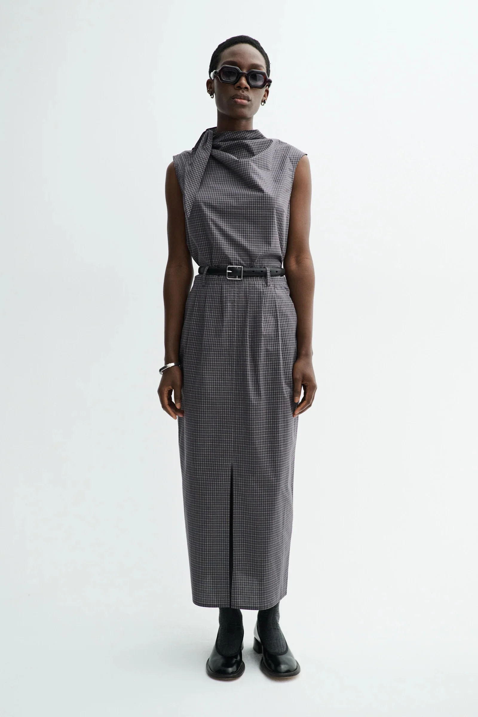 Novella Check poplin skirt - Image 2