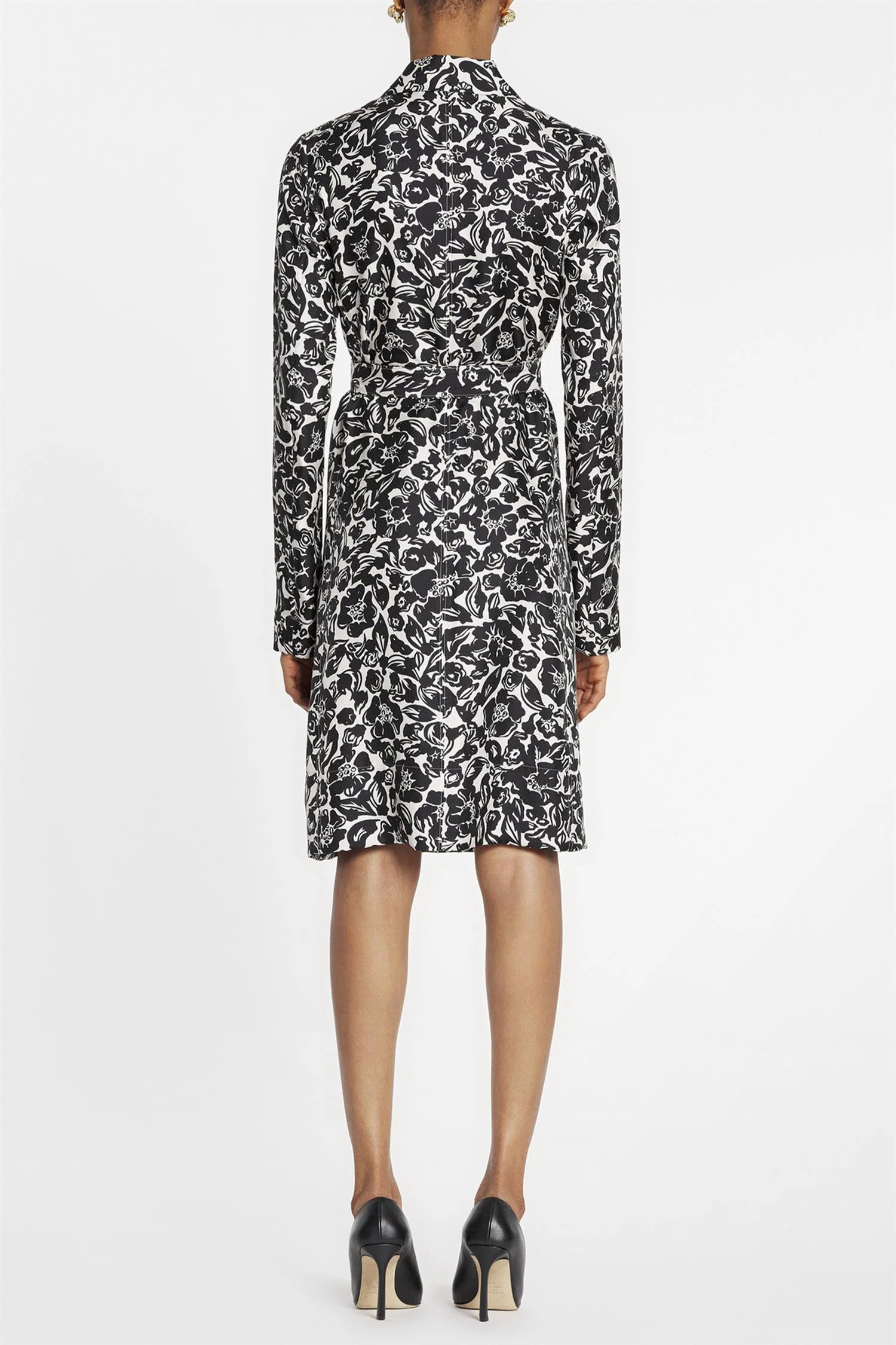 Flower Print Wrap Midi Dress - Image 3