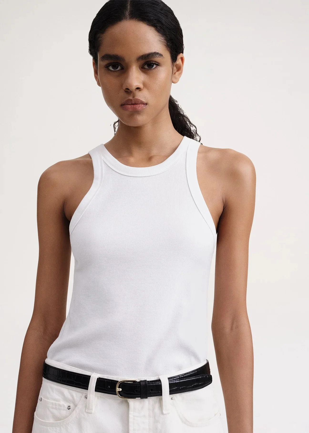 Curved rib tank white - Image 5