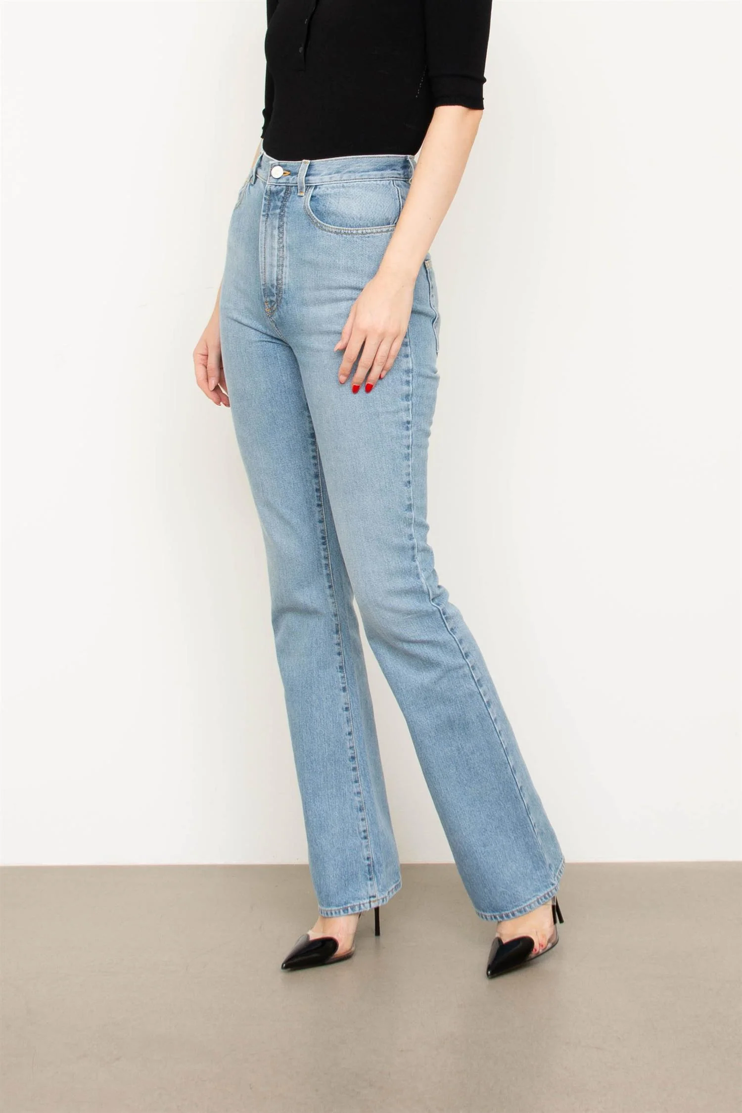 Long Bootcut Denim Jeans