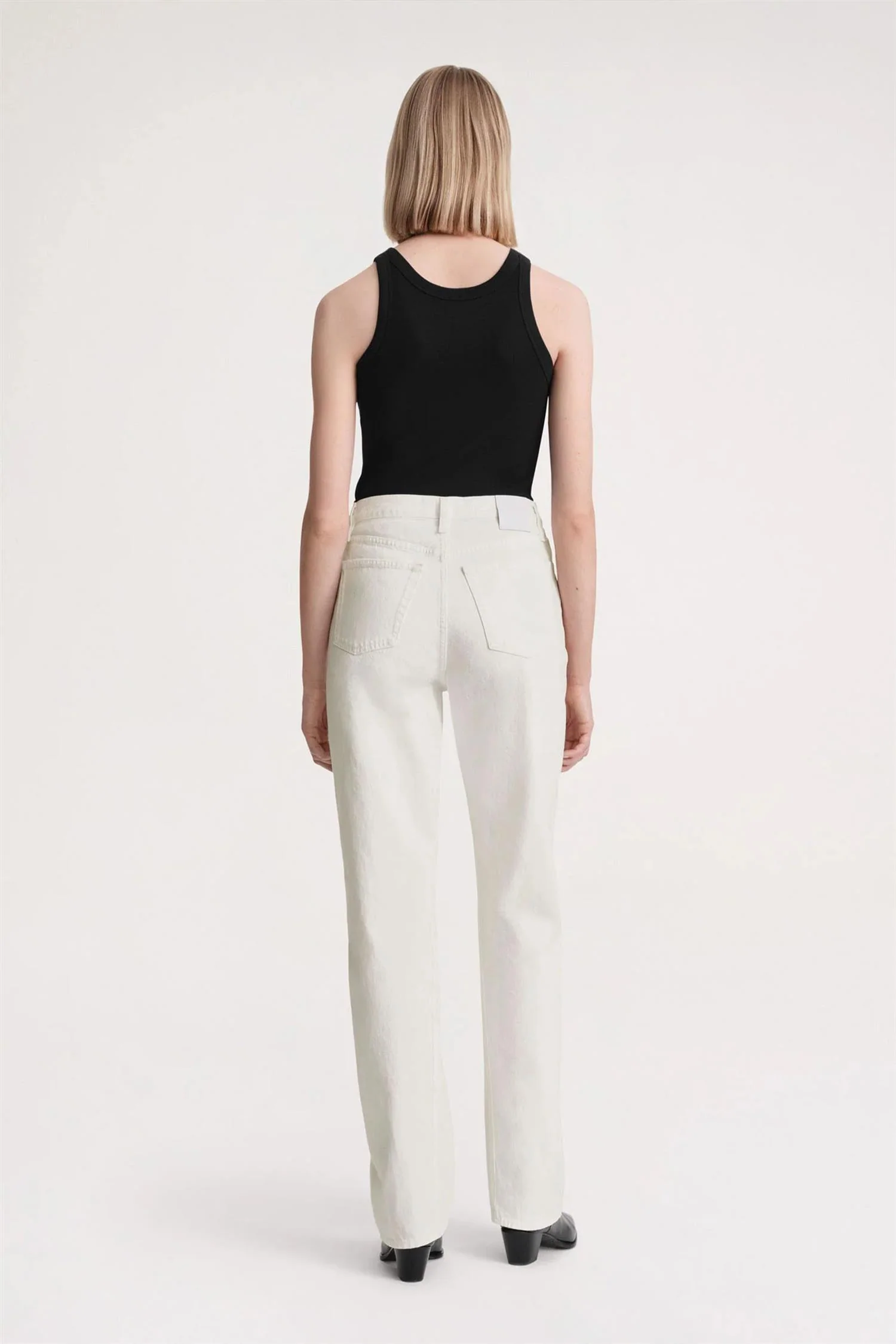 Twisted Seam Denim Full Length Off-White - Image 5