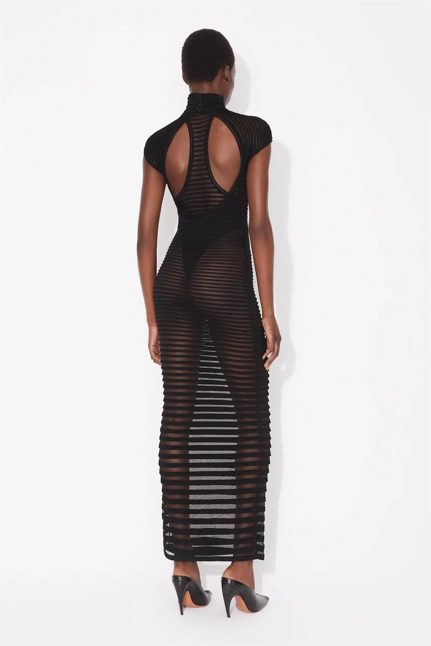 Long Dress with Contrasted Stripes - Image 3