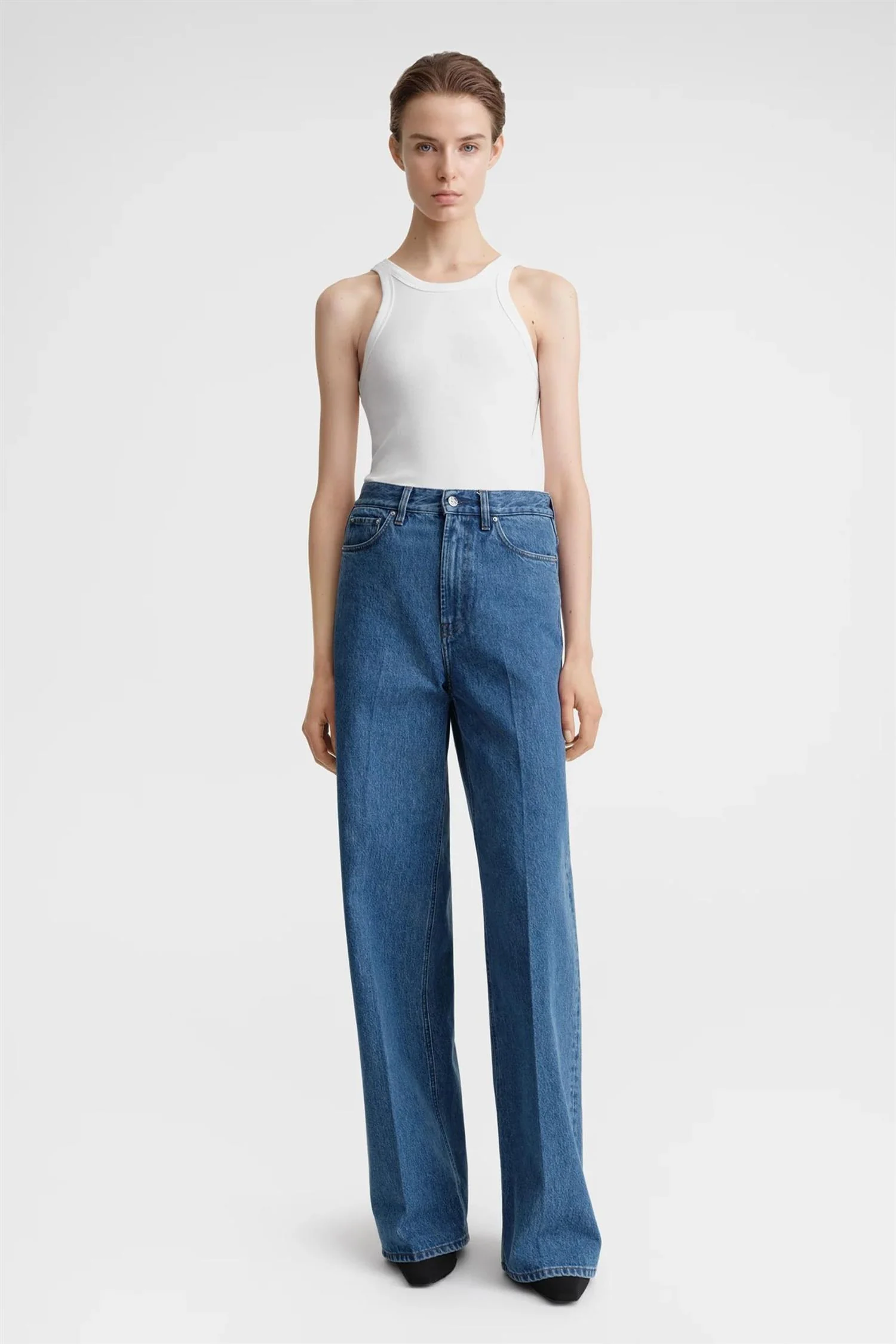 Wide Leg Denim Vibrant Blue - Image 2