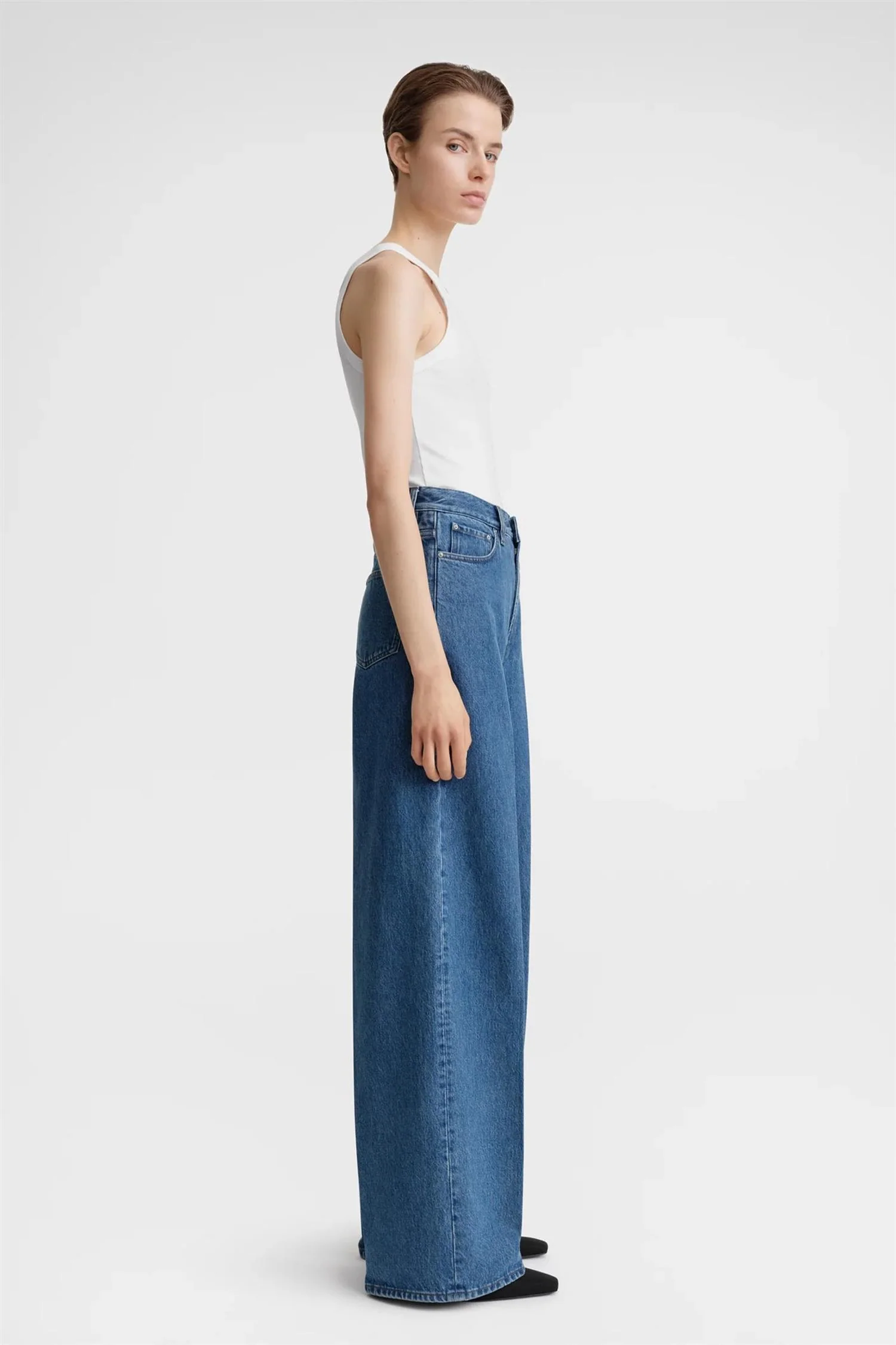 Wide Leg Denim Vibrant Blue - Image 4