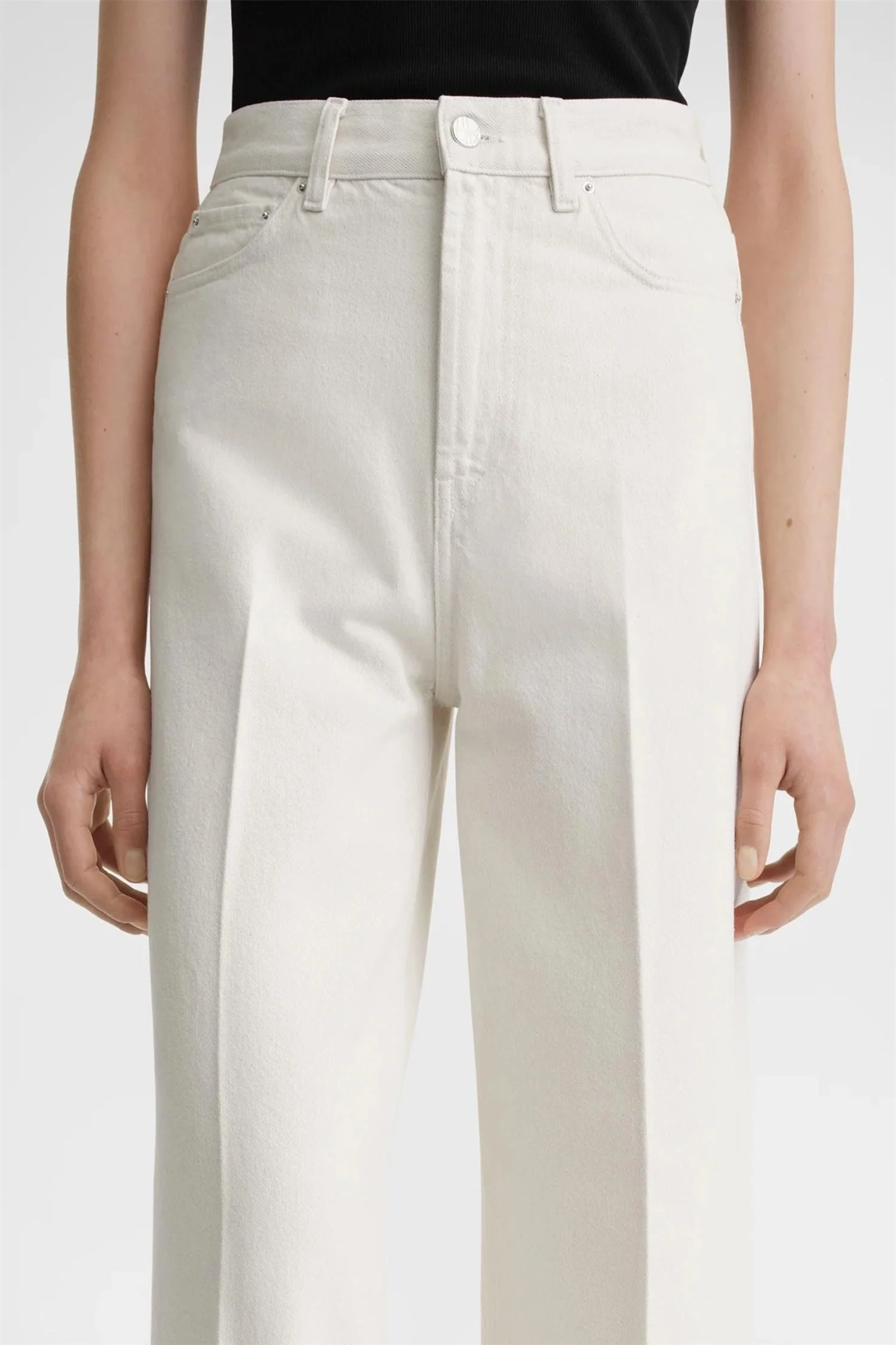 Wide Leg Denim Ecru - Image 3