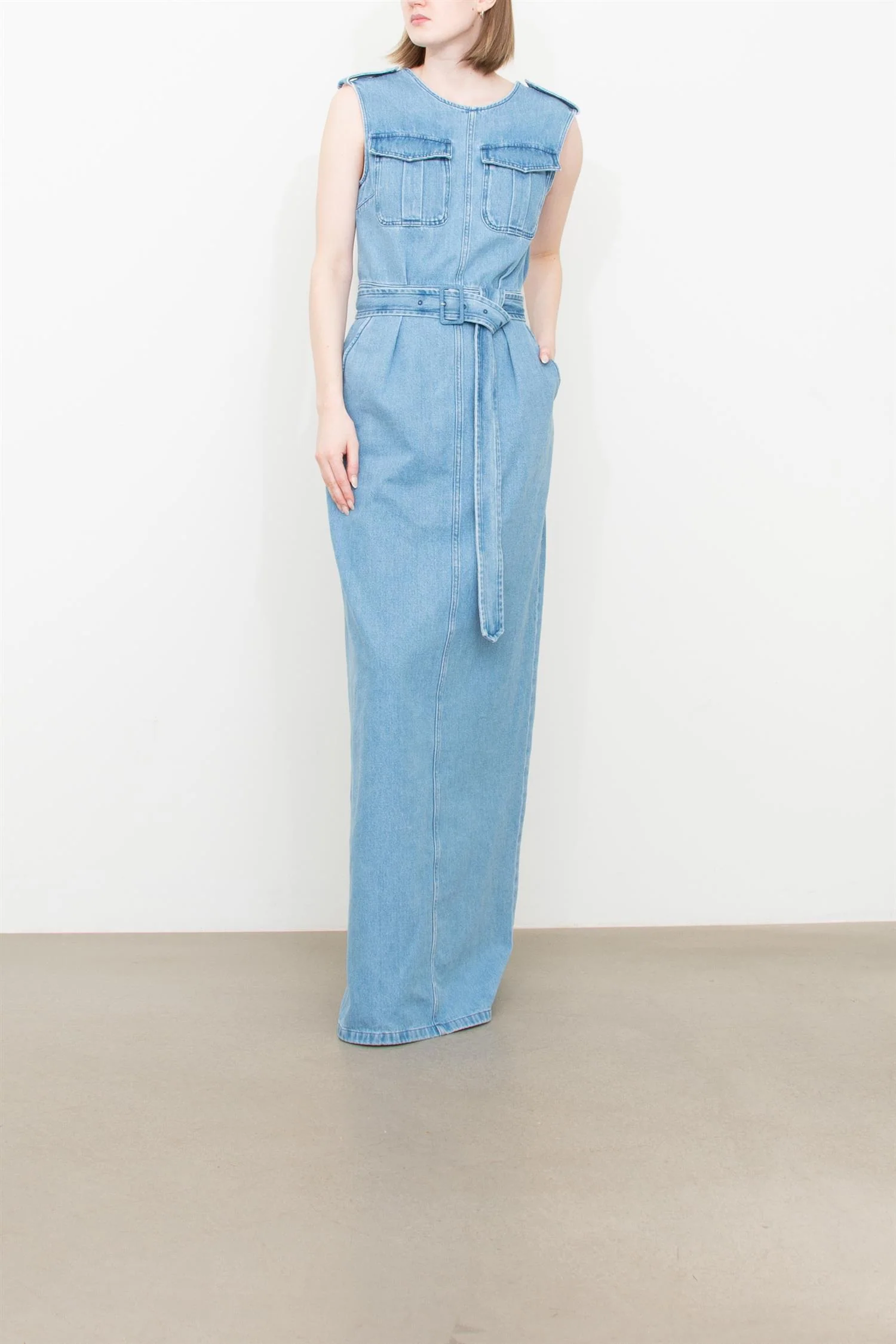 Cotton Denim Dress - Image 3