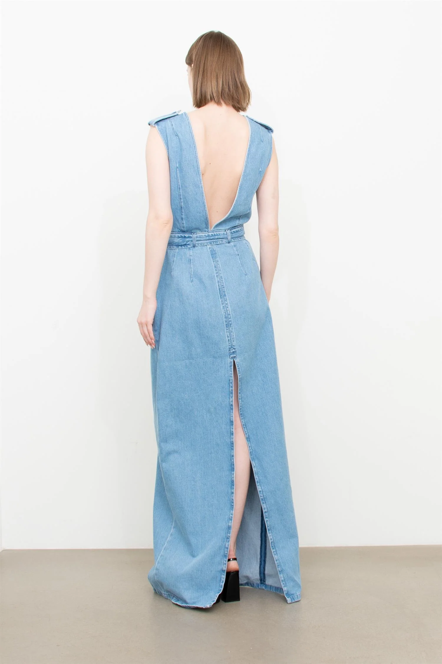 Cotton Denim Dress - Image 5